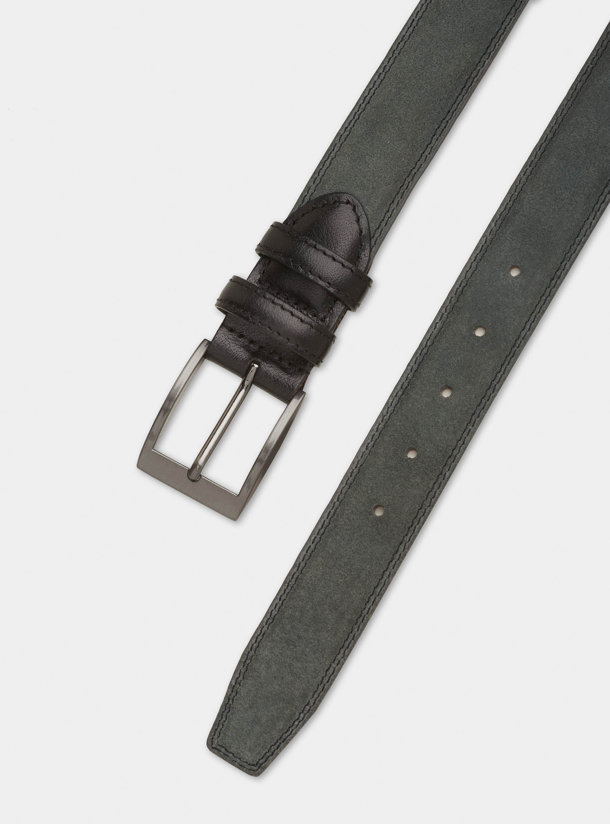 Cintura in suede, GRIGIO CHIARO