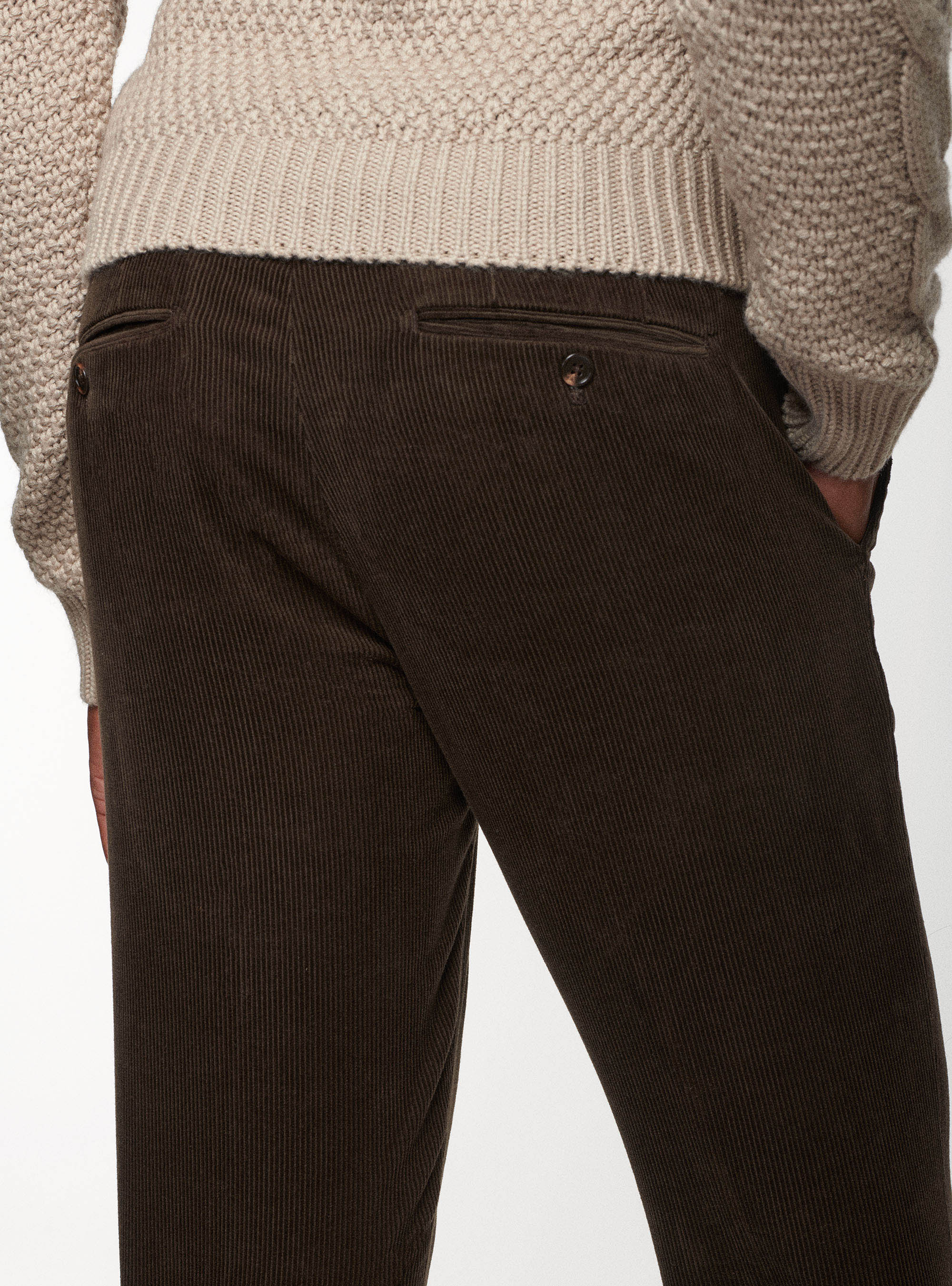 Corduroy trousers, BROWN