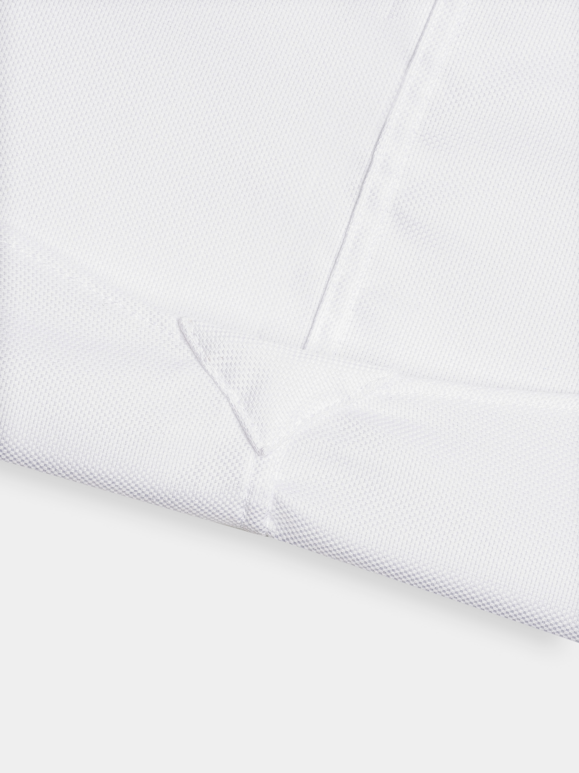 Camicia collo semi francese in oxford di cotone, BIANCO