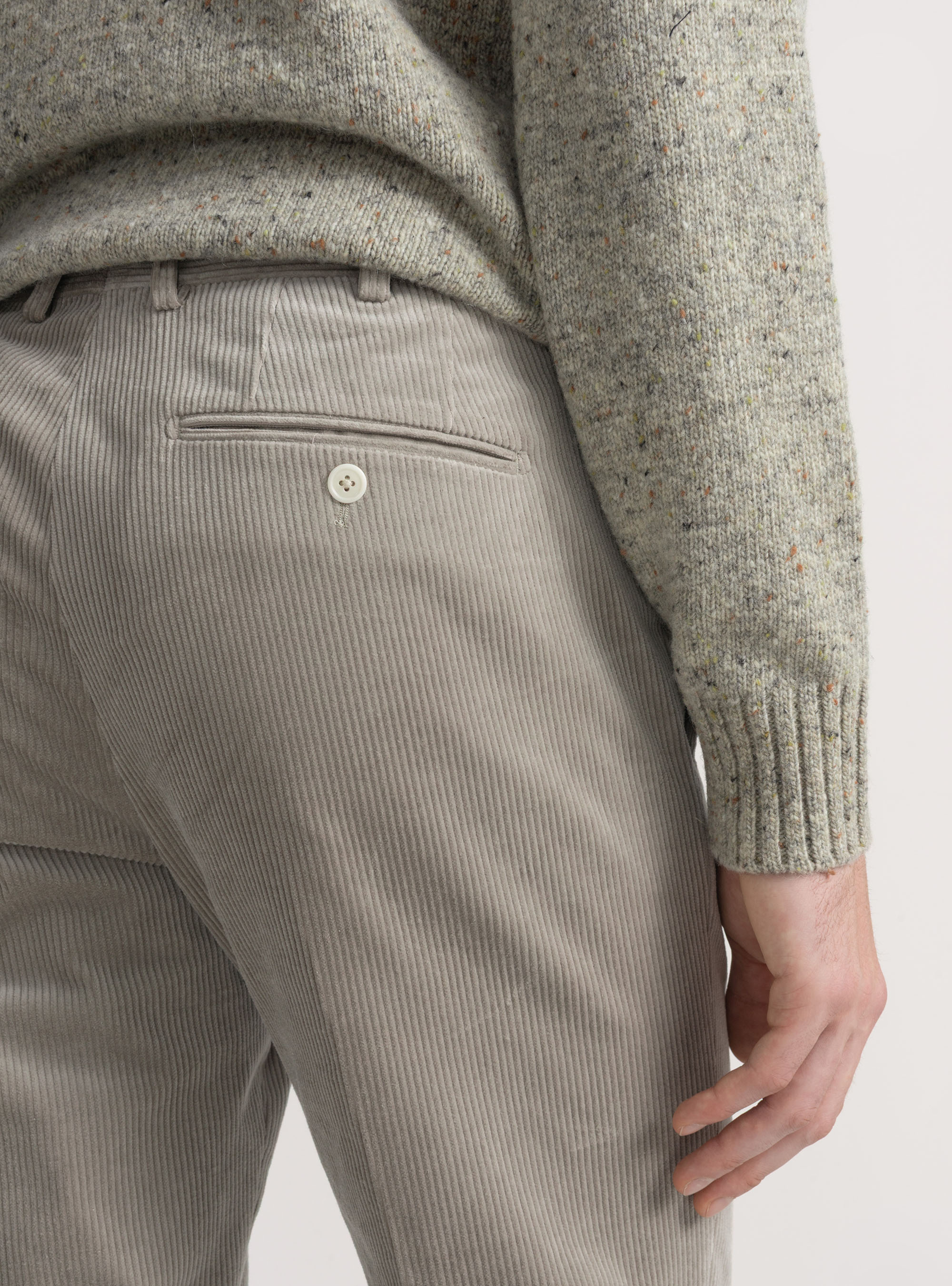 Duca Visconti di Modrone corduroy stretch trousers, GRIGIO CHIARO 0256C