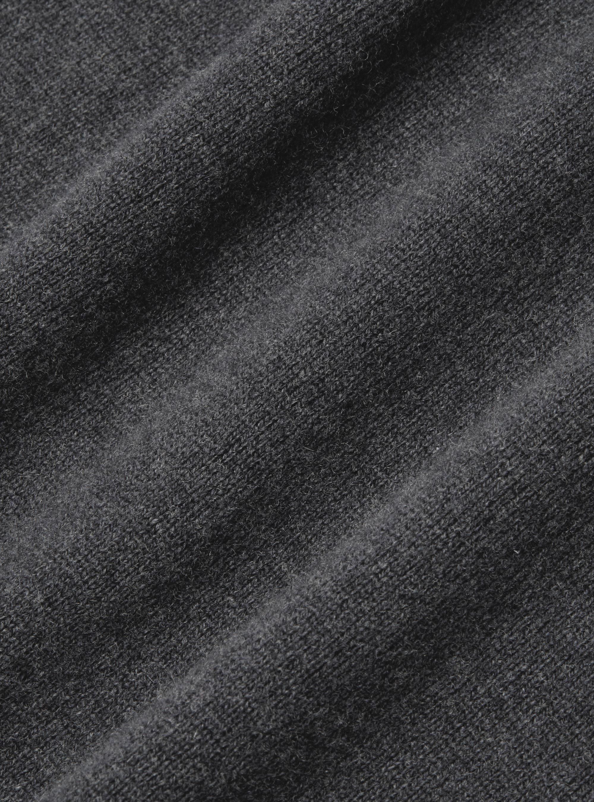 Maglia girocollo in lambswool e cashmere, ASFALTO