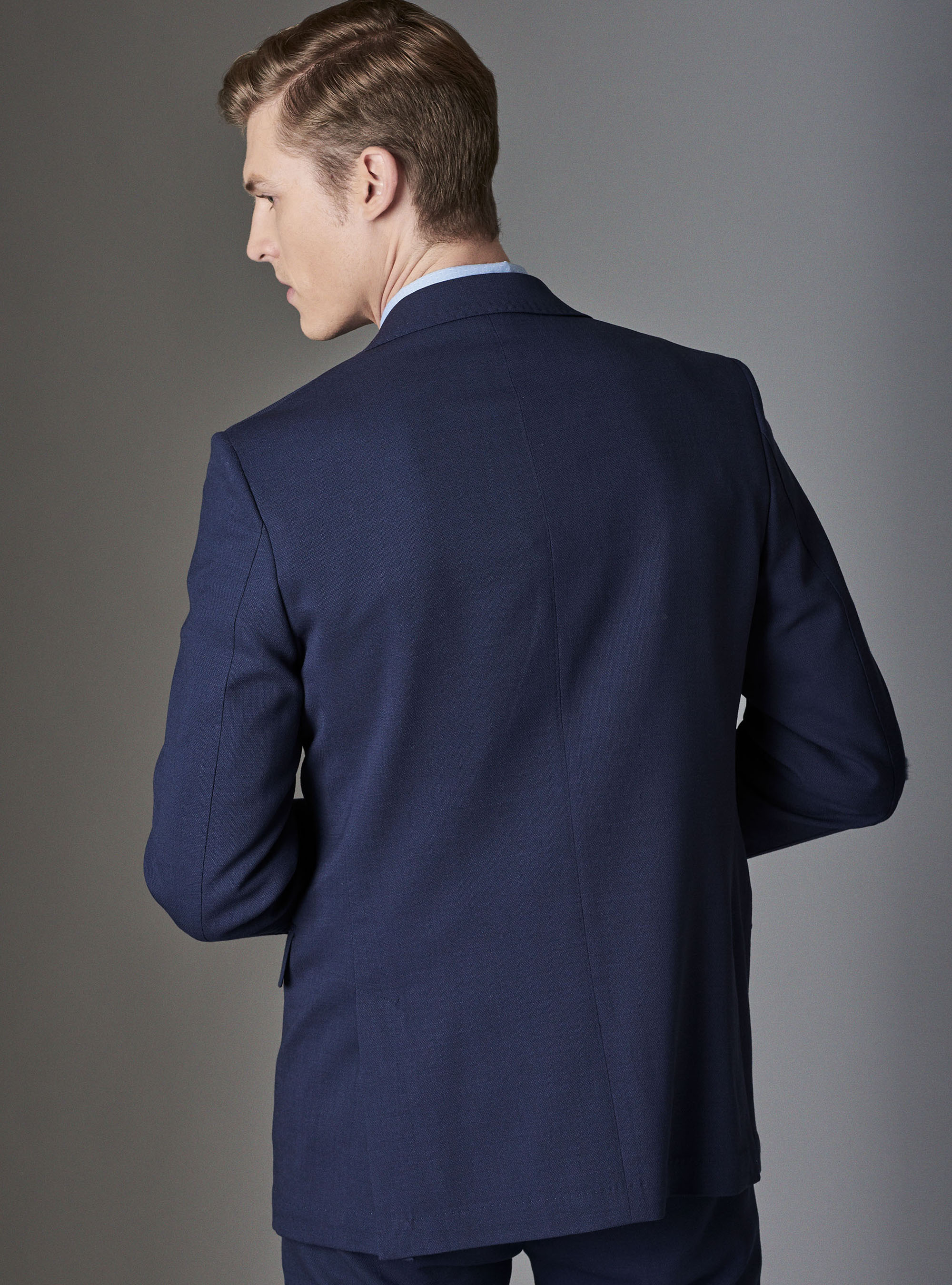 Giacca per abito micro texture, BASALTO