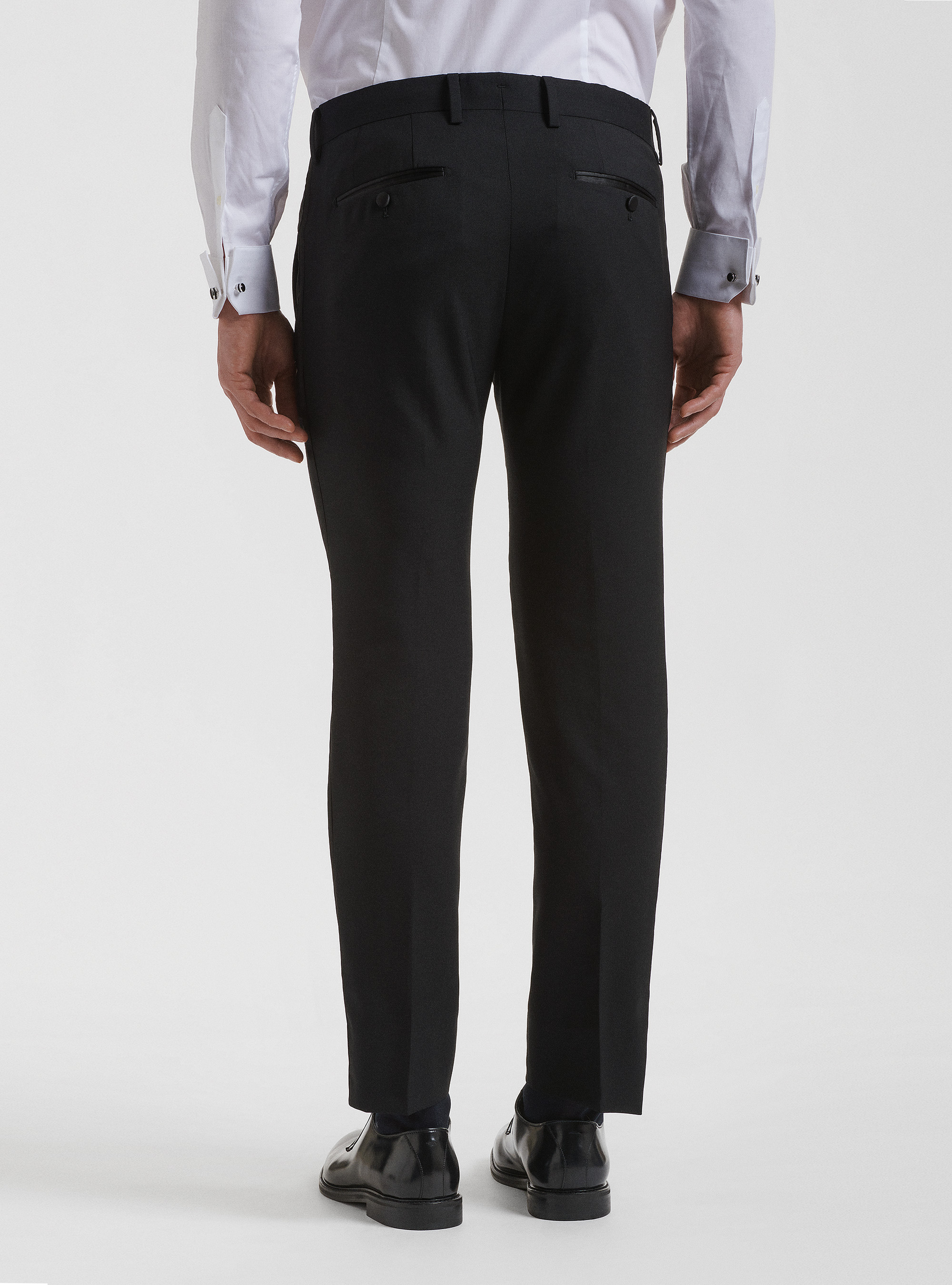 Pure wool smoking trousers Vitale Barberis Canonico, BLACK