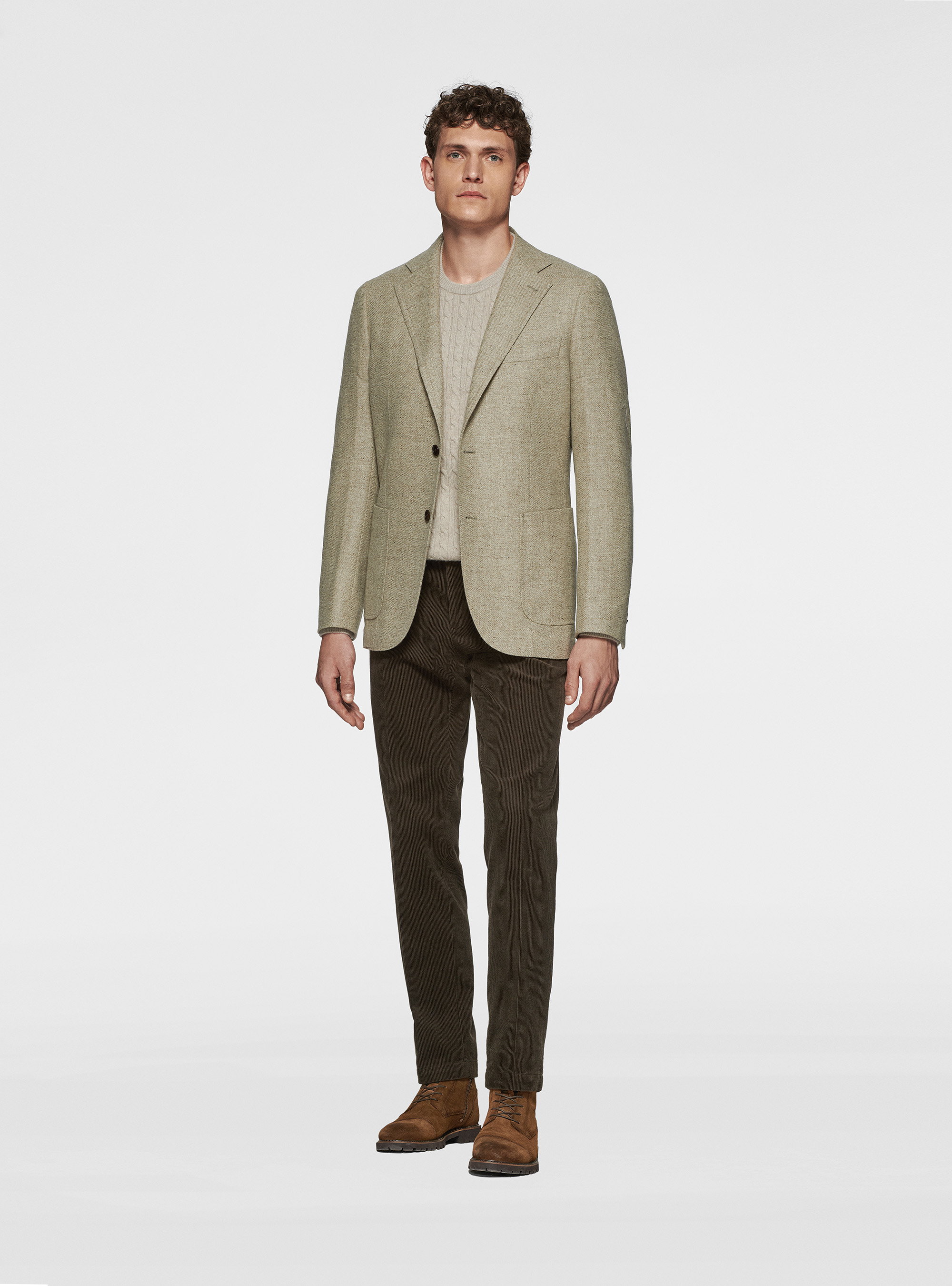 Lanificio di Pray cashmere wool blazer, SAND