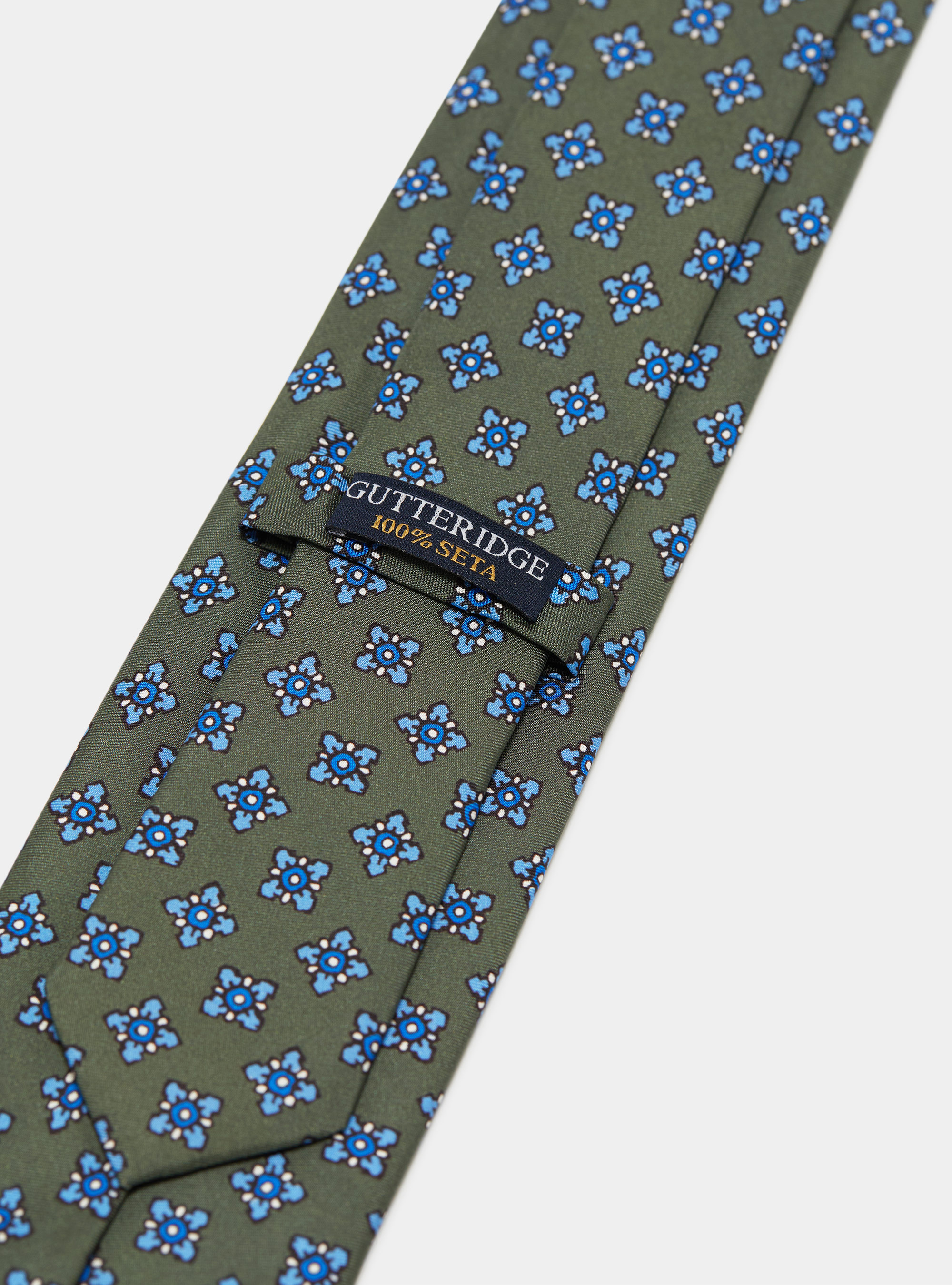 Cravatta in seta fantasia, SALVIA 0602C