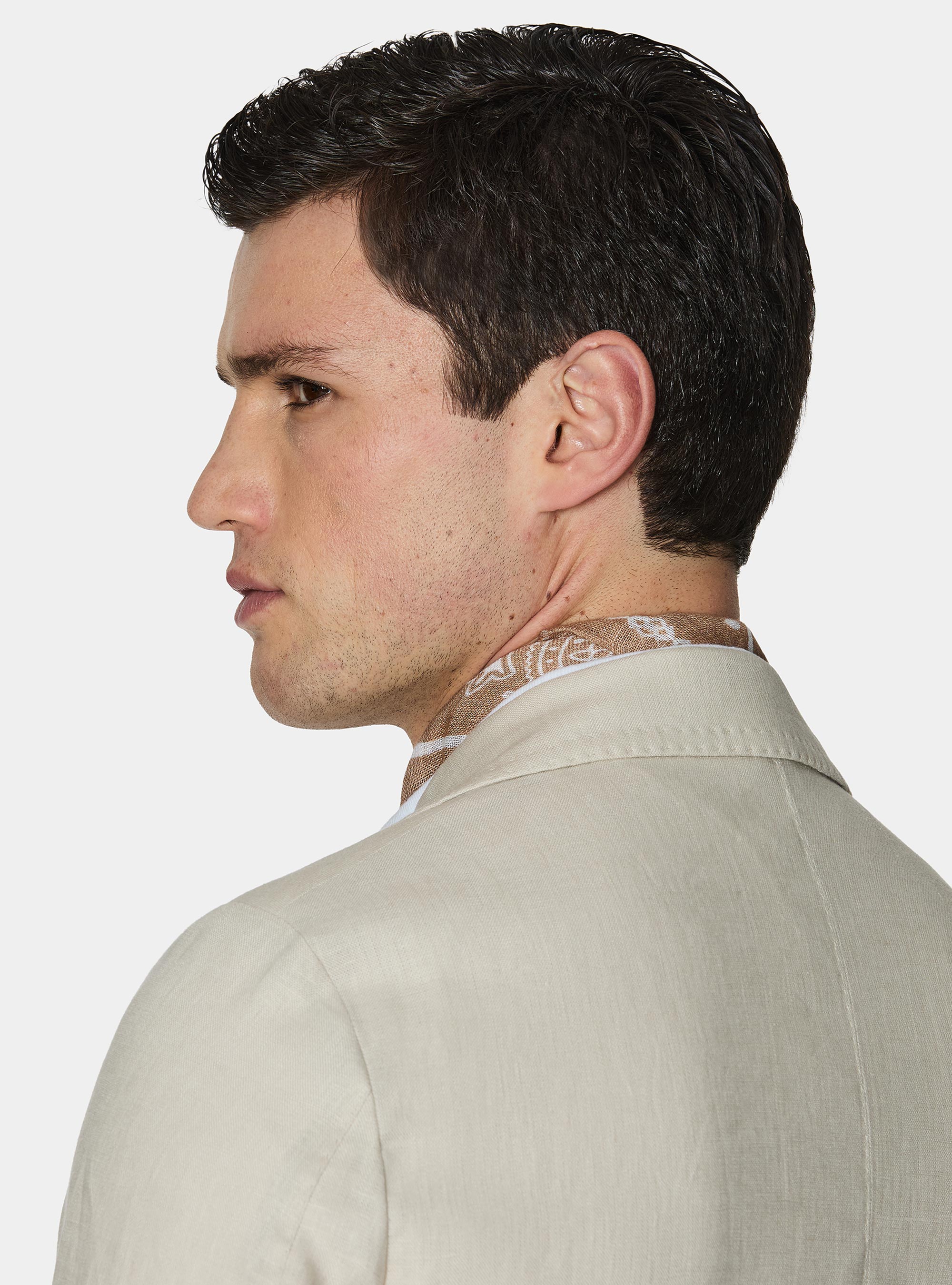 Pure linen suit blazer, ECRU