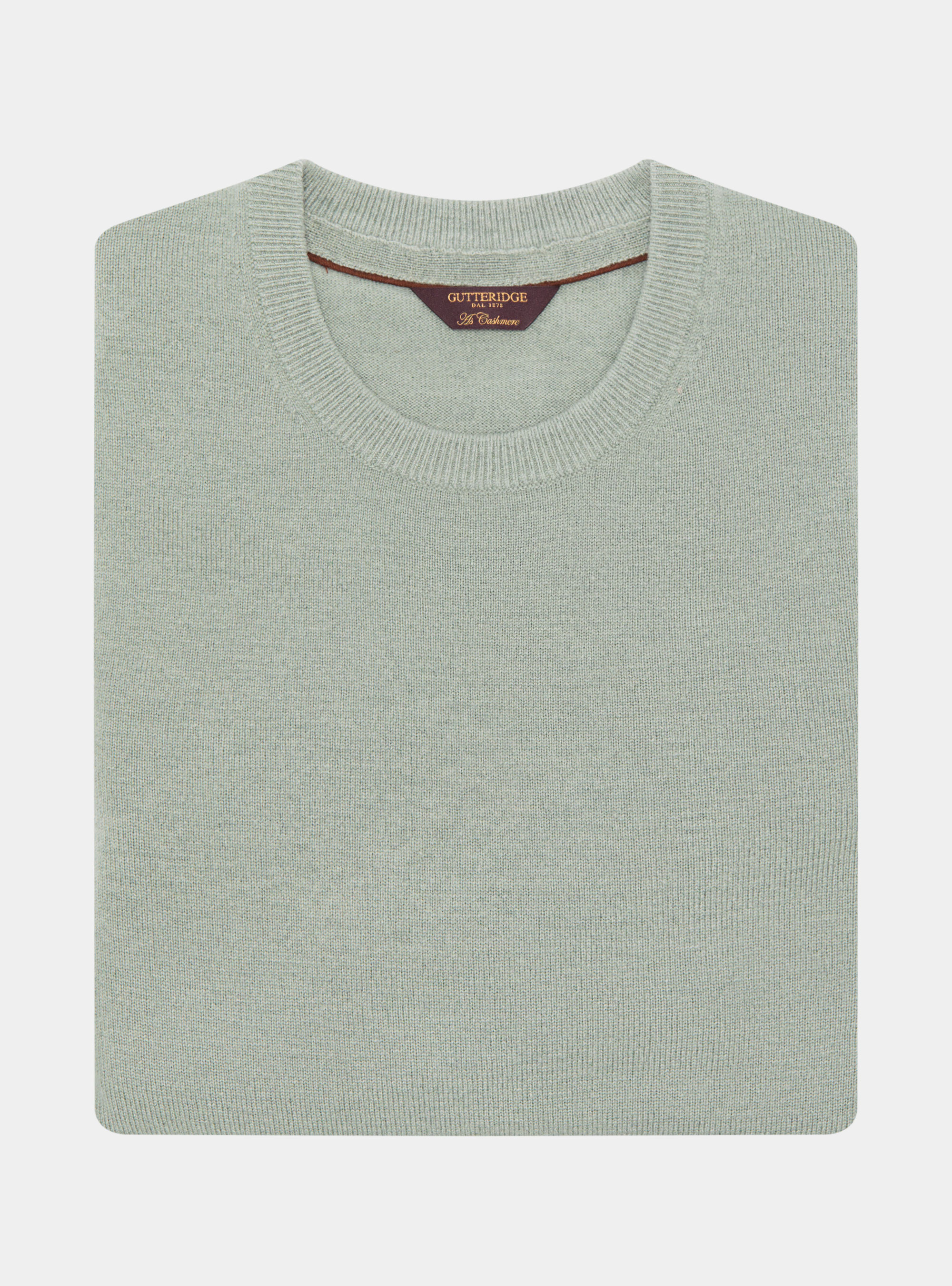 Trikot mit Rundhalsausschnitt aus Lambswool und Kaschmir, VERDE GIADA 0655C