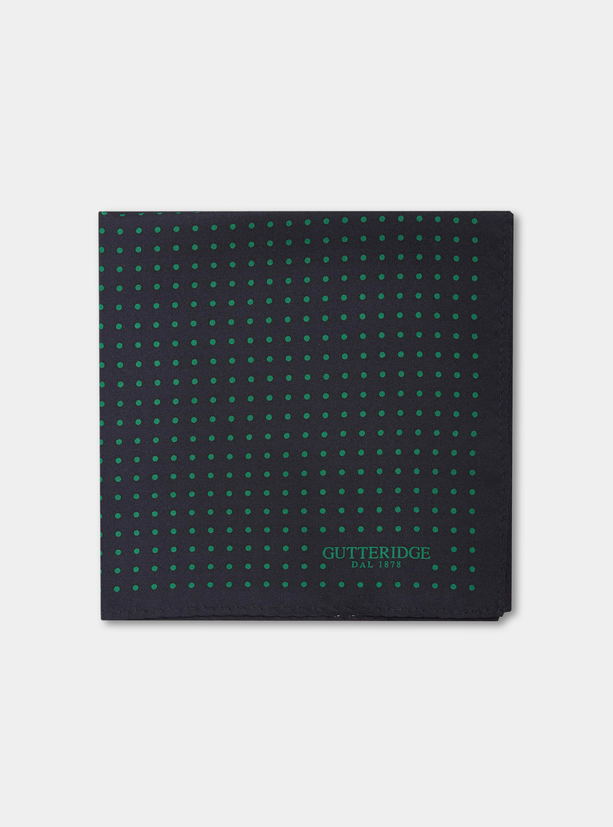 Pochette pois in seta, VERDE