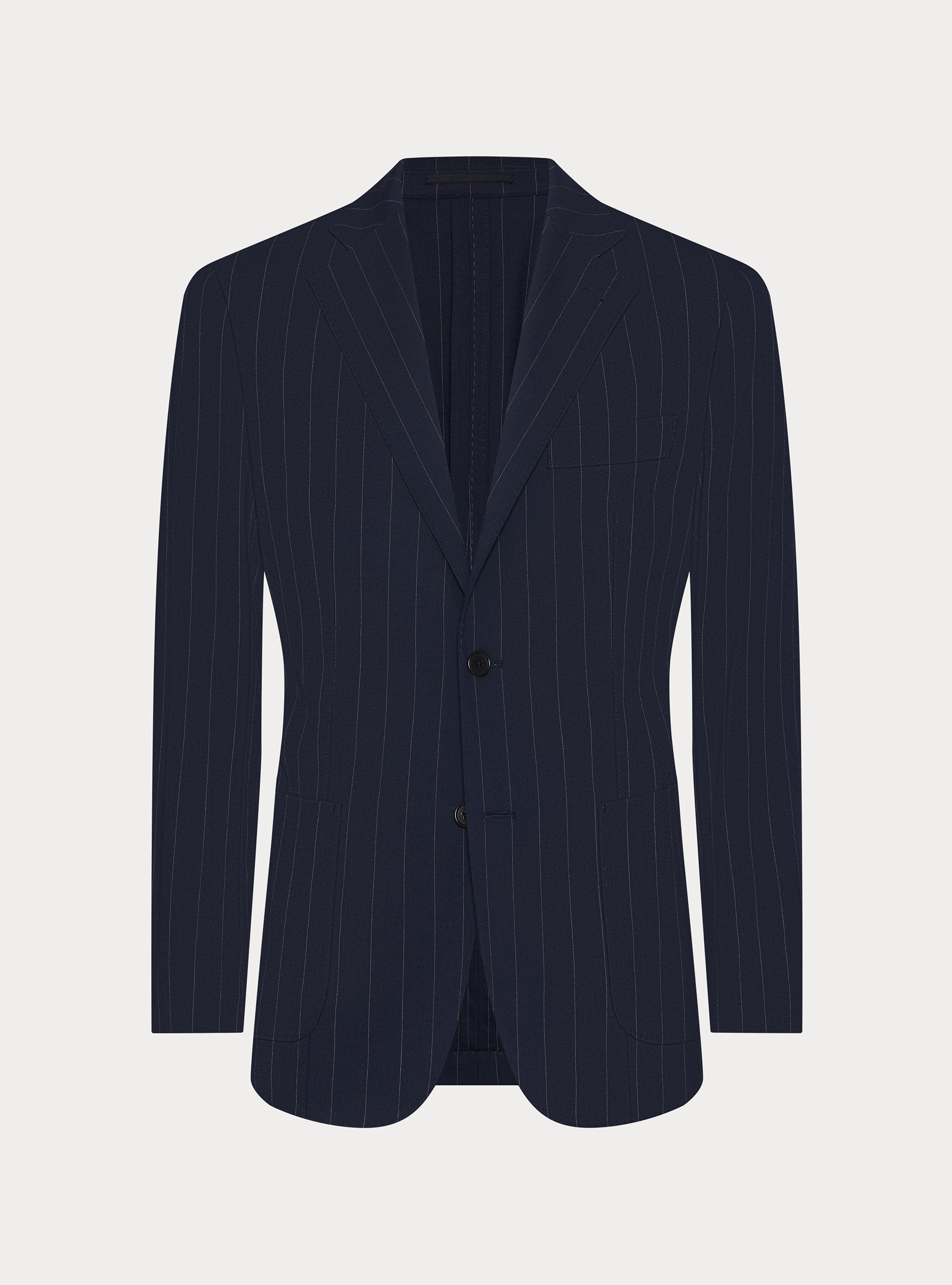 Americana de un solo pecho para traje a rayas, AZUL MARINO