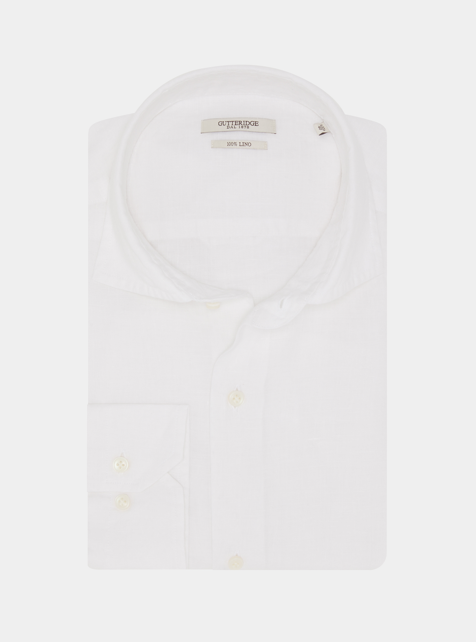 Camisa de lino puro, BLANCO