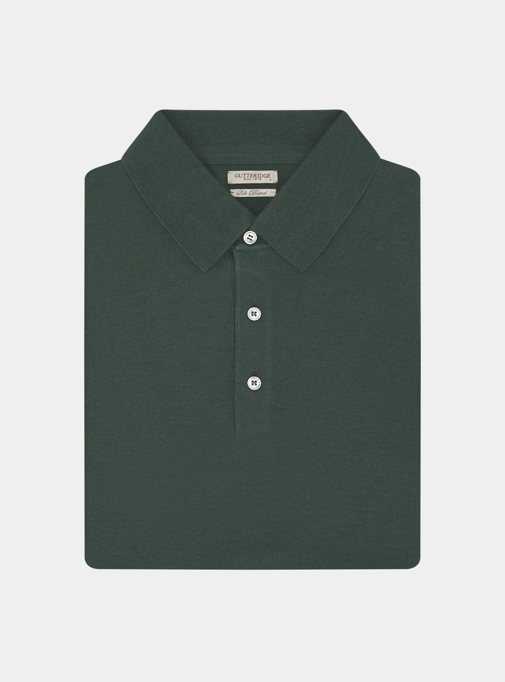 Polo in maglia seta e cotone, VERDE MUSCHIO 0615C