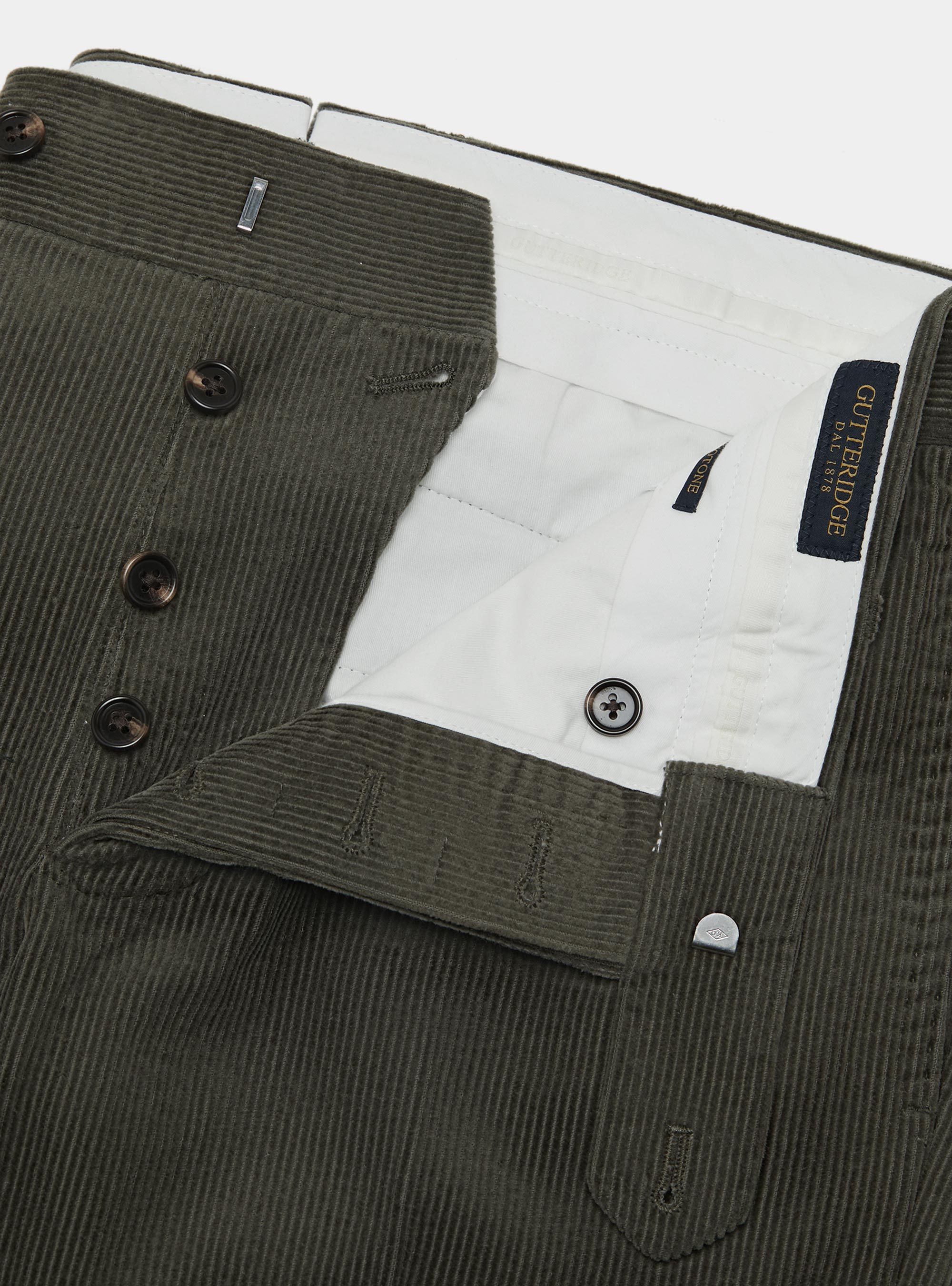 Pantaloni in velluto, VERDE