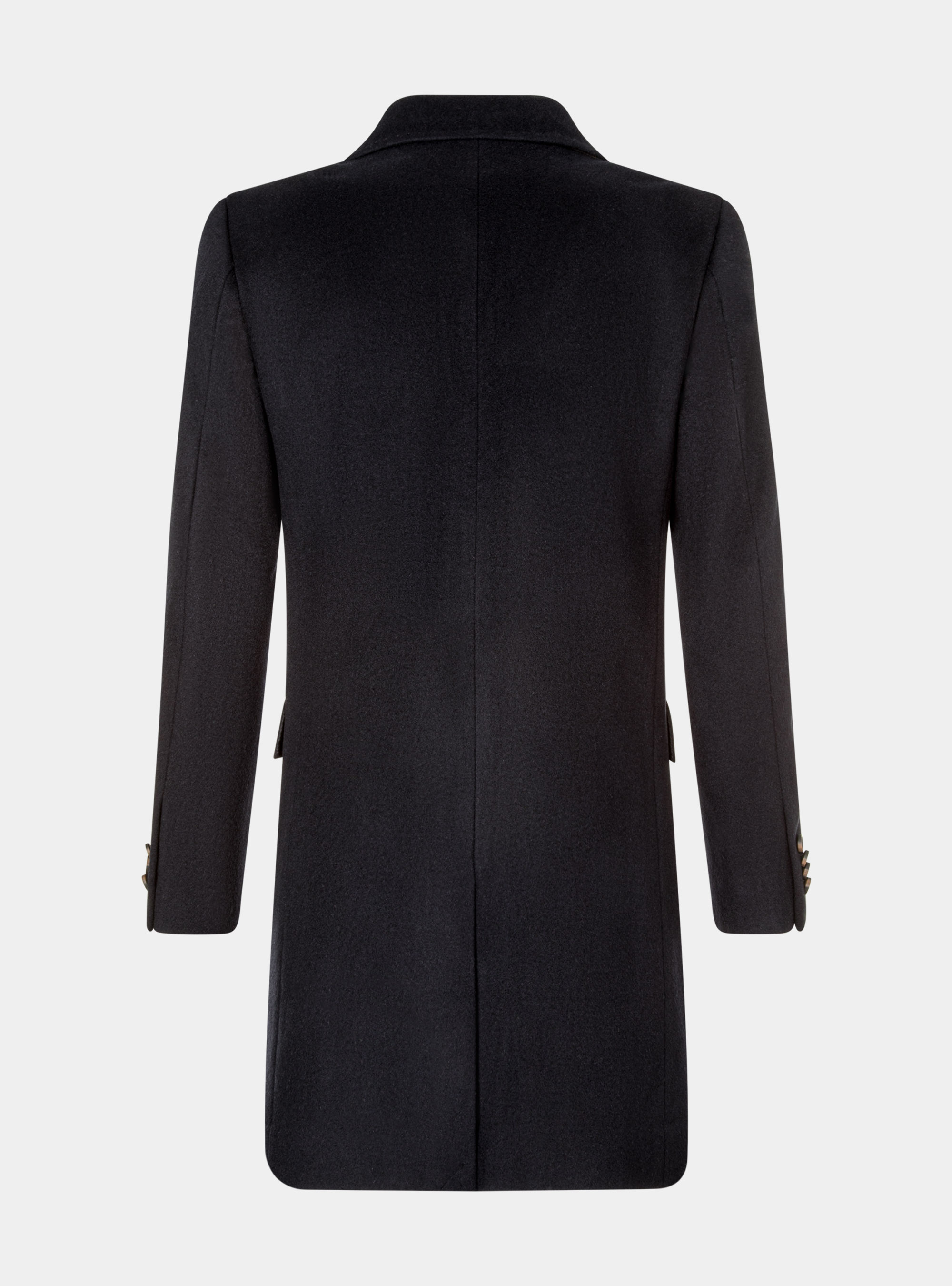 Cappotto monopetto in lana e cashmere, BLU NAVY