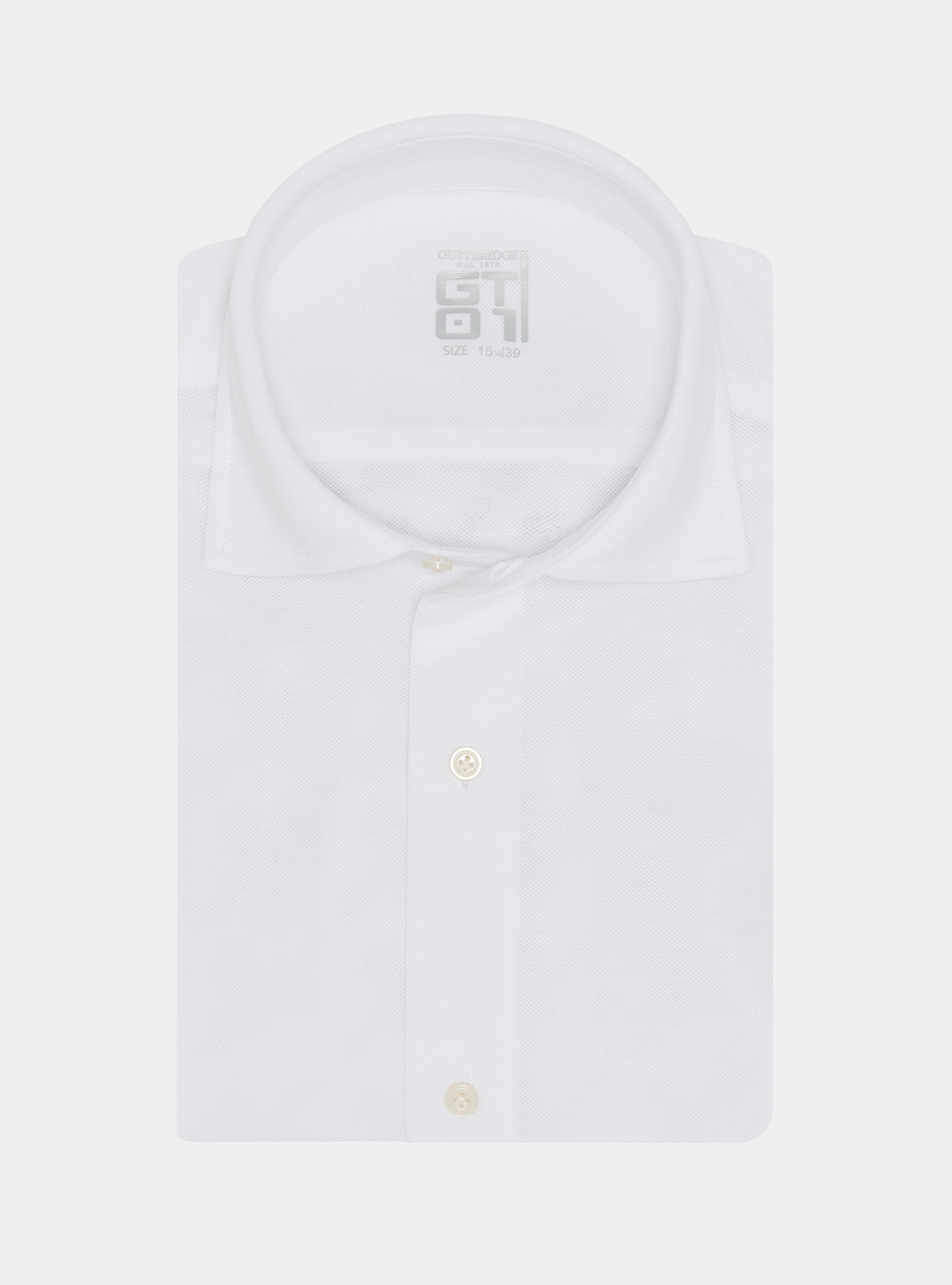 GT01 pique cotton blend polo shirt, WHITE