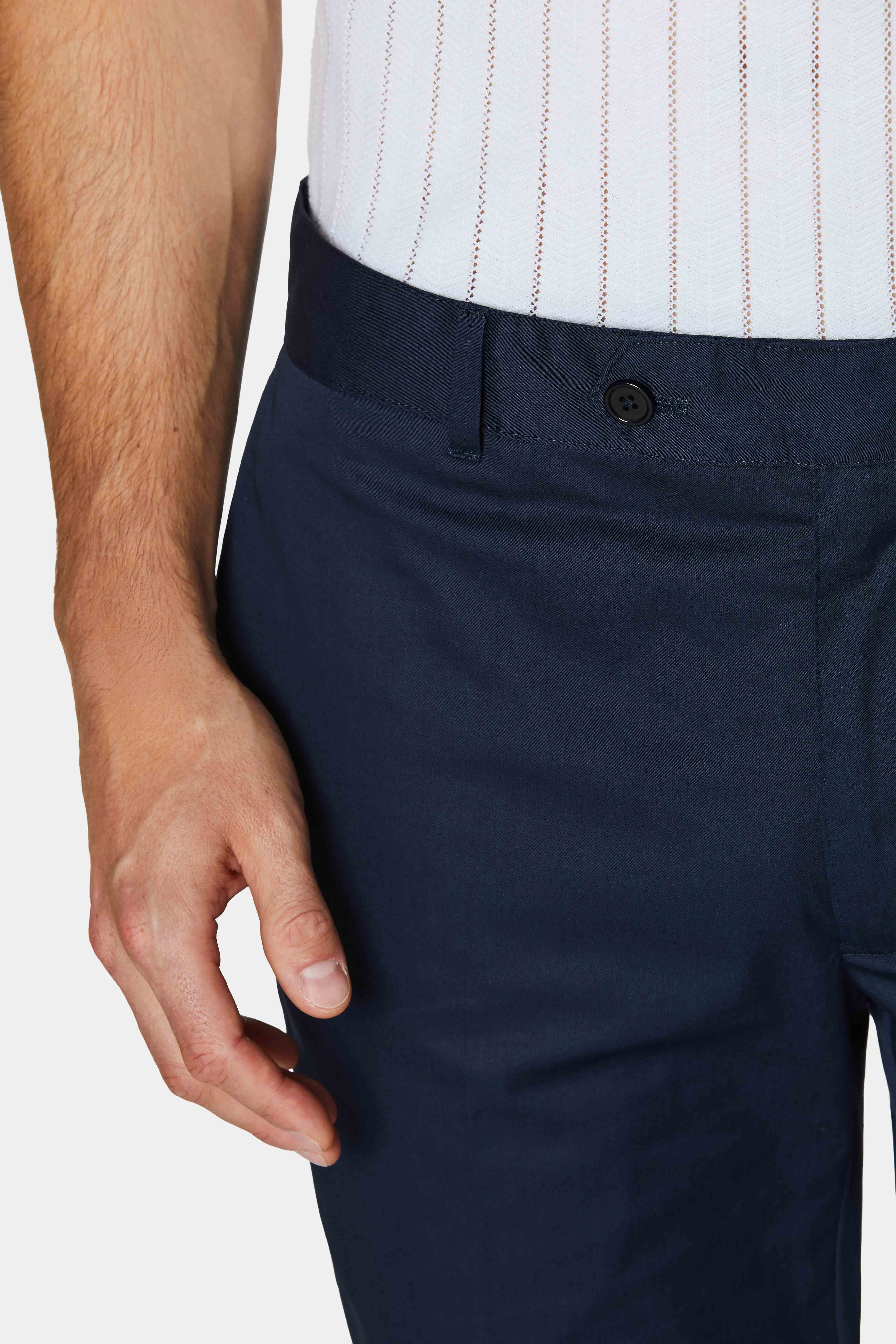 Pantaloni chino in twill leggero, BLU NAVY