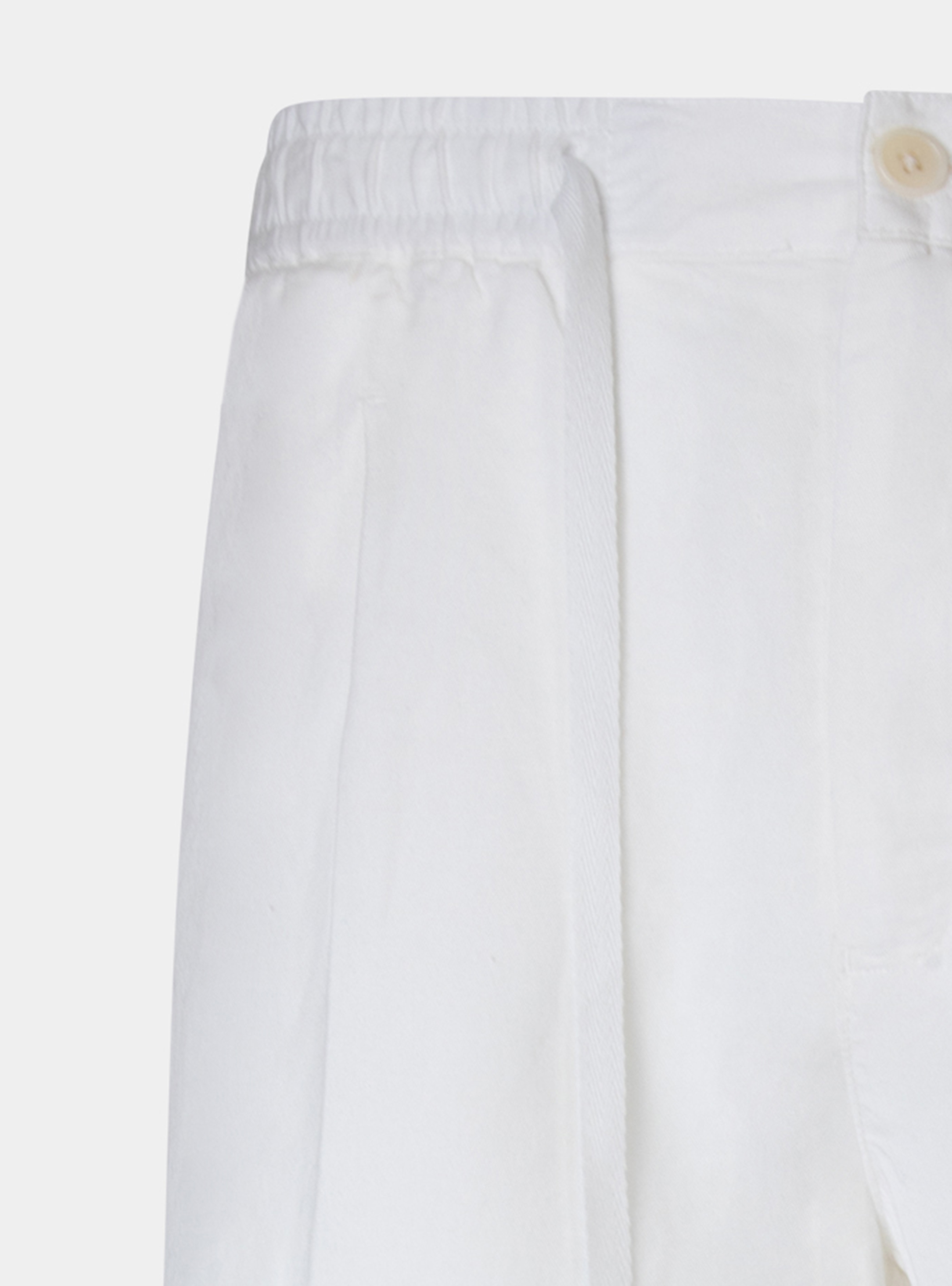 Garment-dyed bermuda shorts with drawstrings, WHITE
