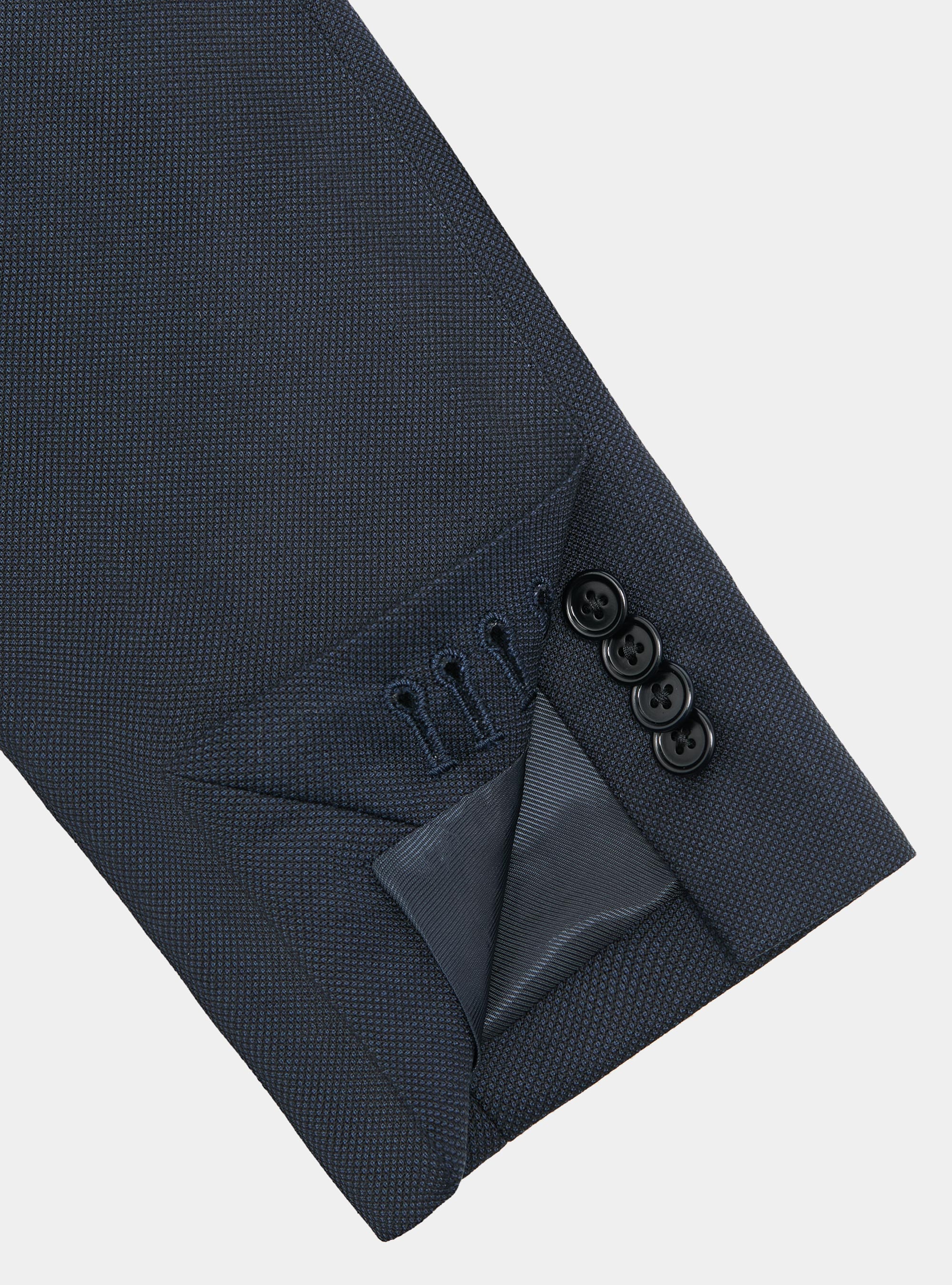 Giacca per abito in lana occhio di pernice Vitale Barberis Canonico, BLU NAVY