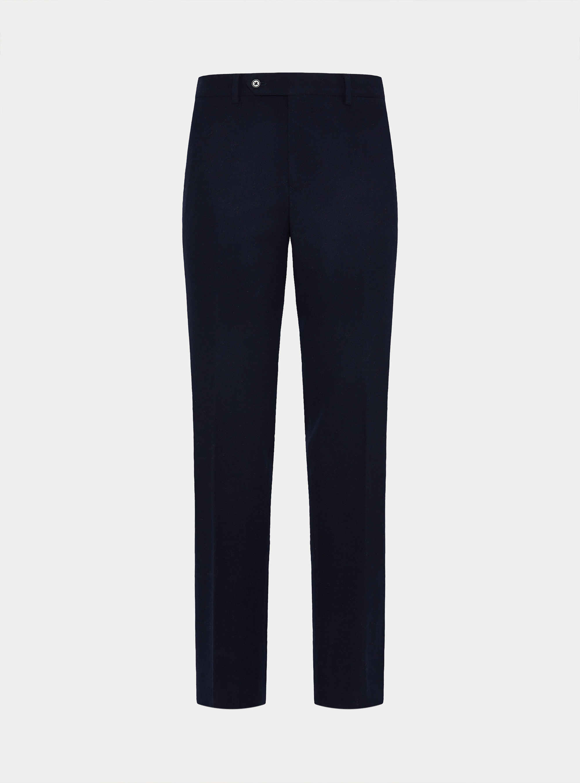 Wool blend flannel trousers, NAVY BLUE