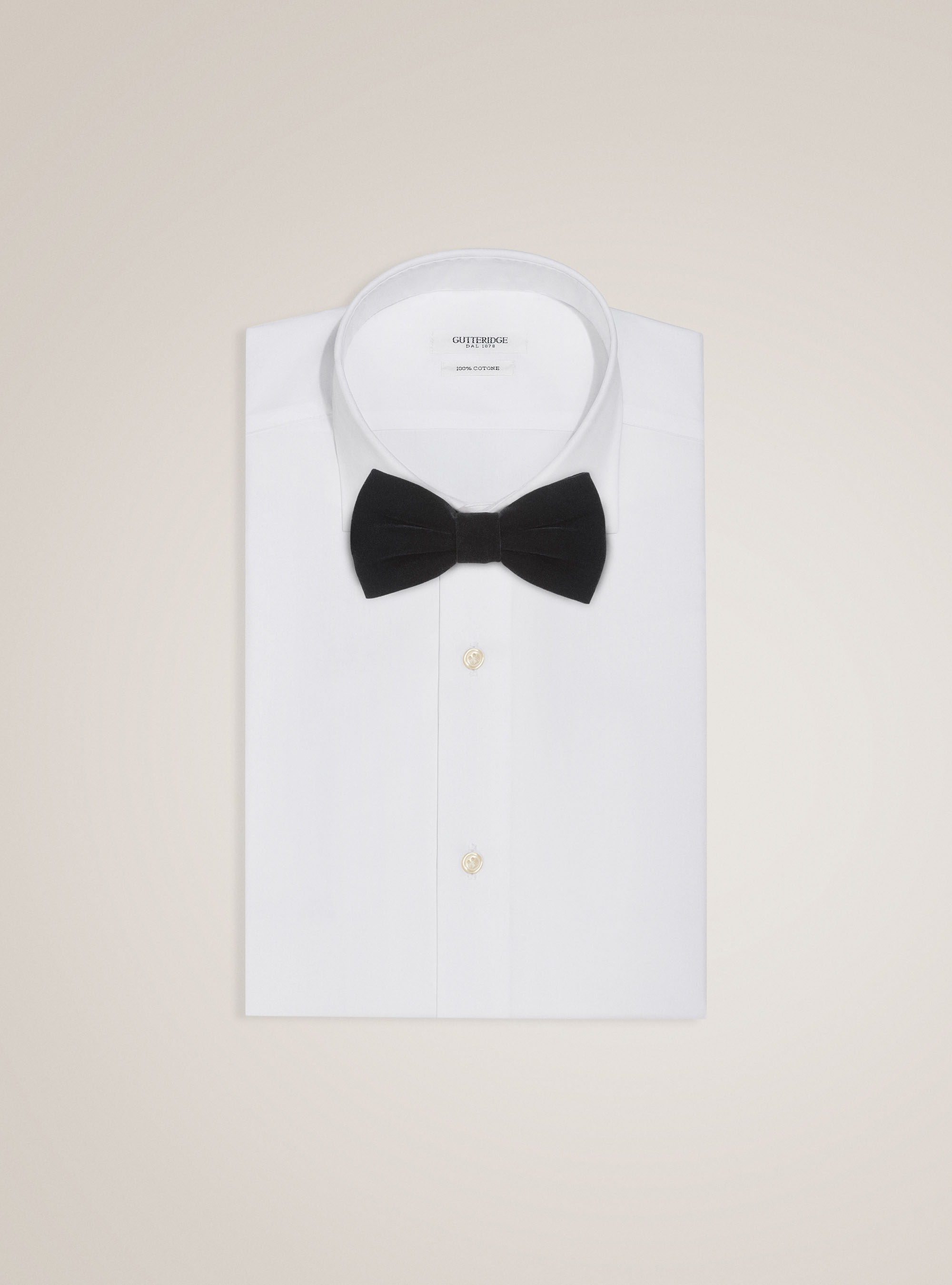 Pajarita color liso en terciopelo, NEGRO