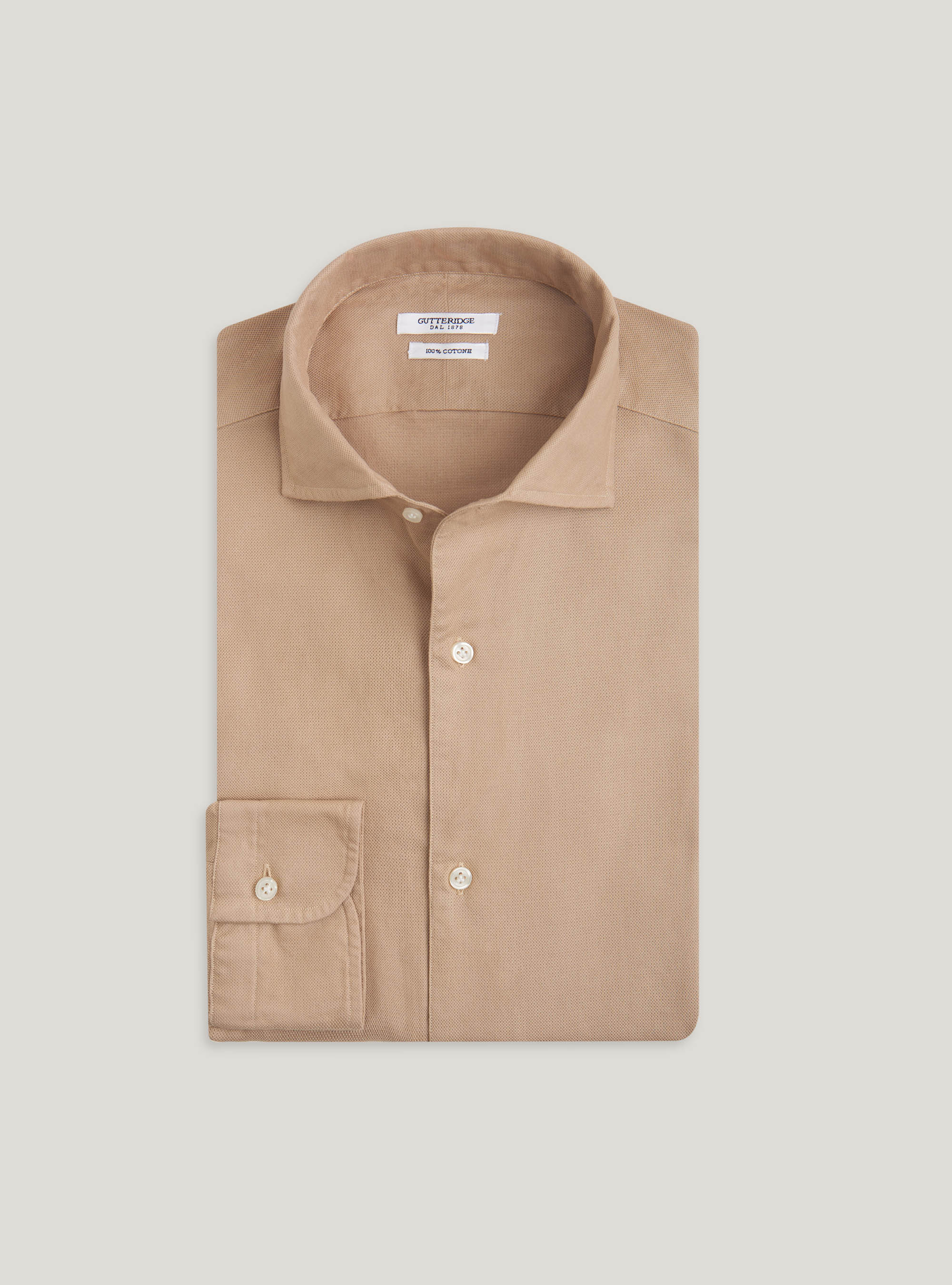 Camisa de piqu&eacute; de algod&oacute;n te&ntilde;ido en prenda, ARENA