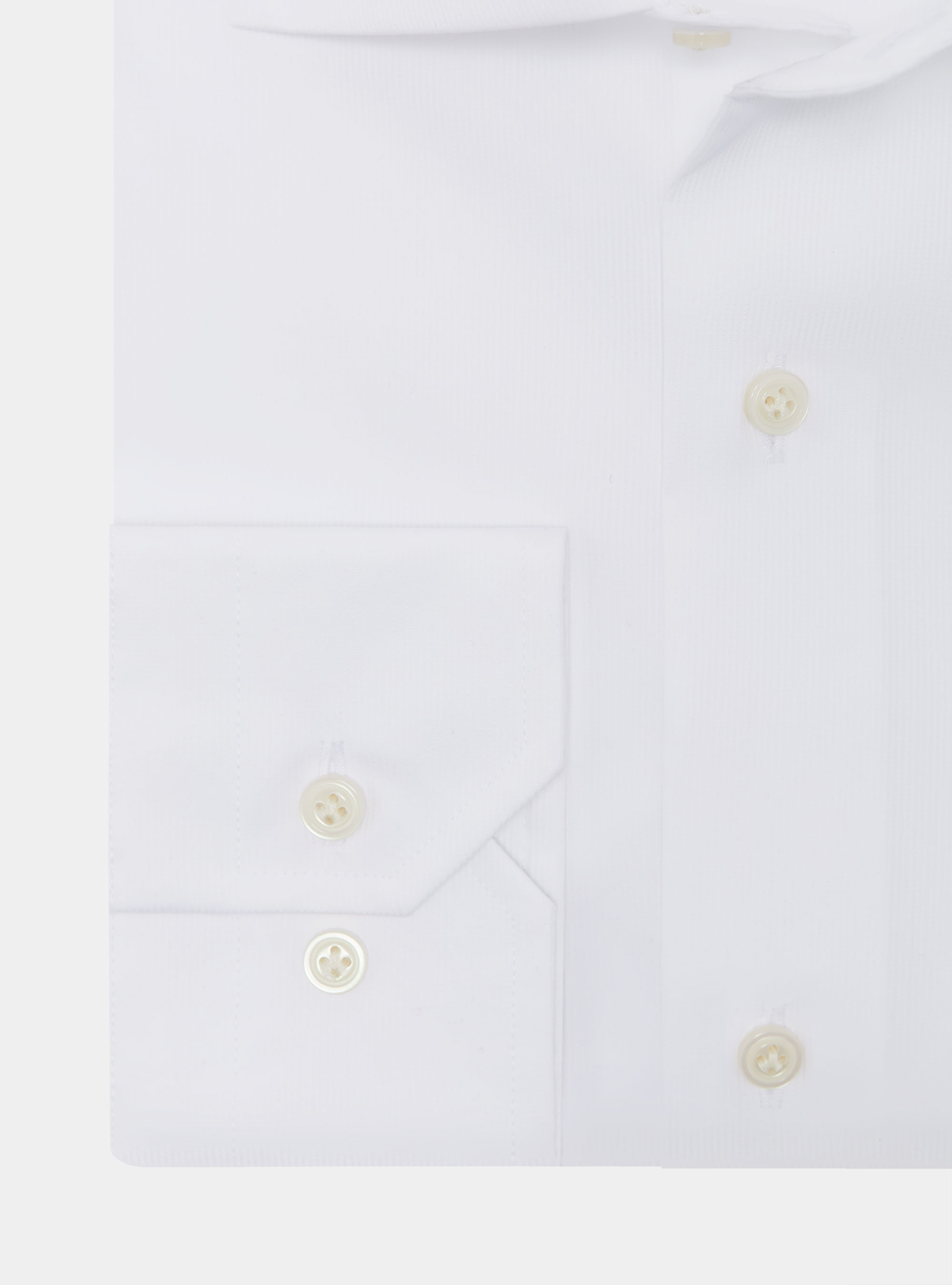 Cotton pique stretch shirt, WHITE