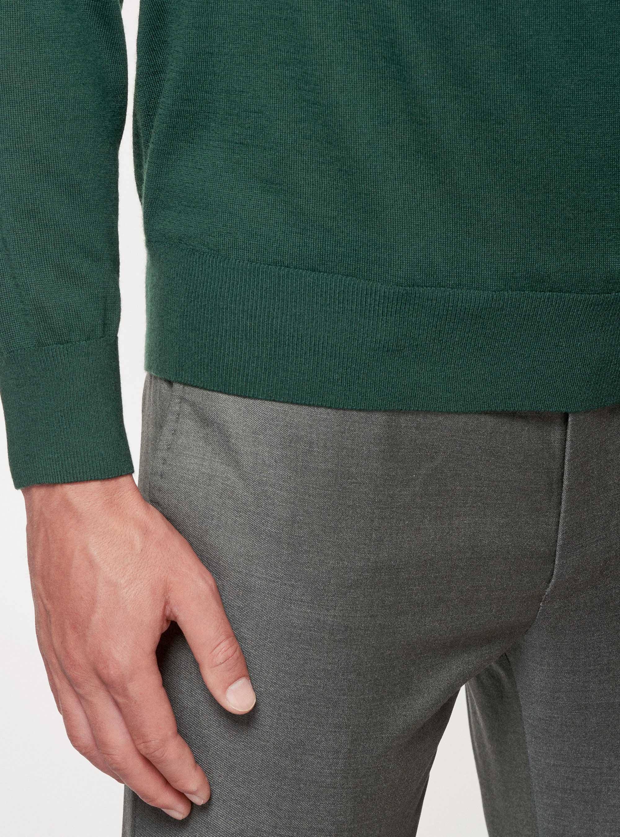 Dolcevita in pura lana merino, VERDE