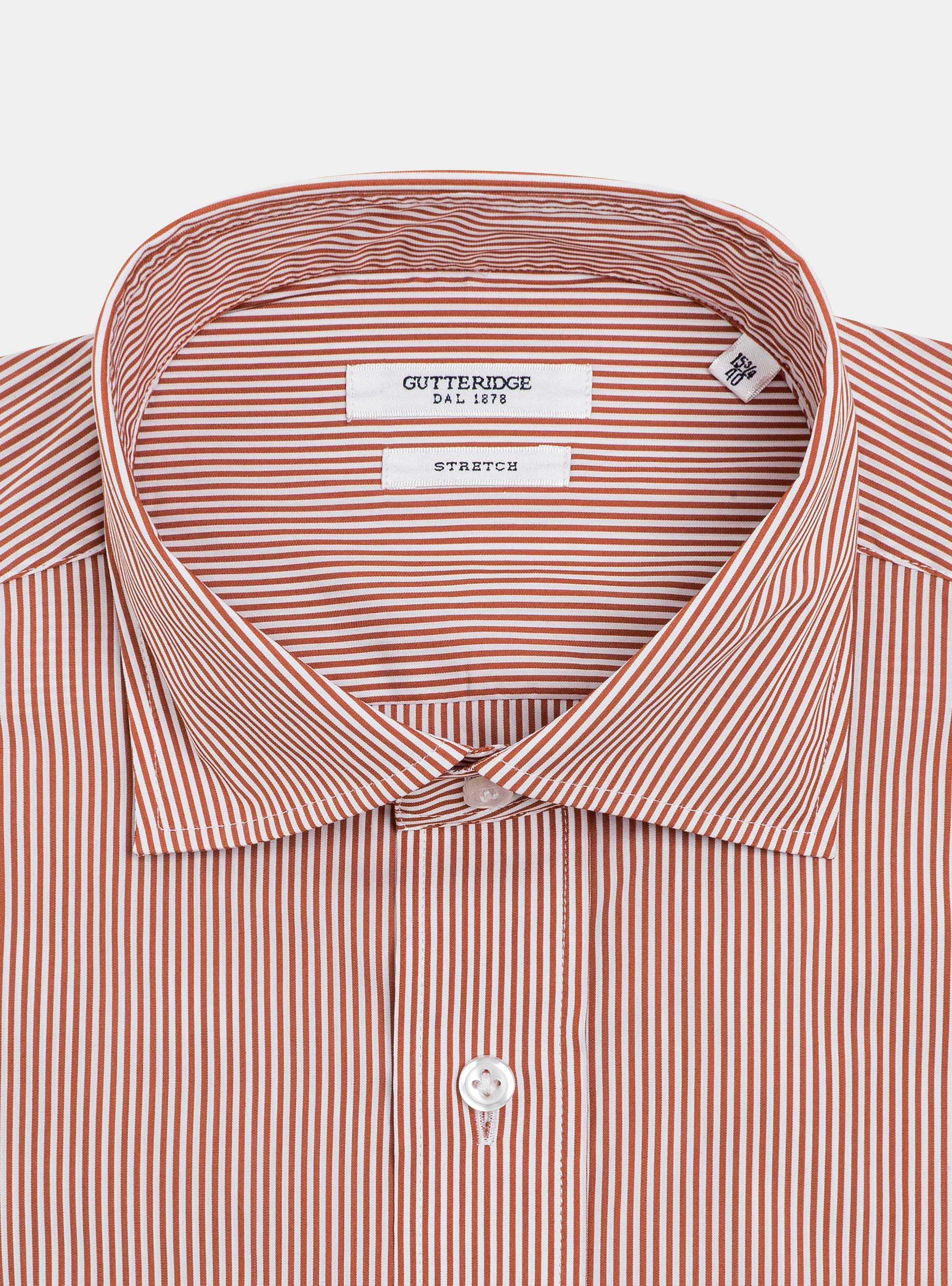 Camicia a righe in popeline stretch, 0713C ZUCCA