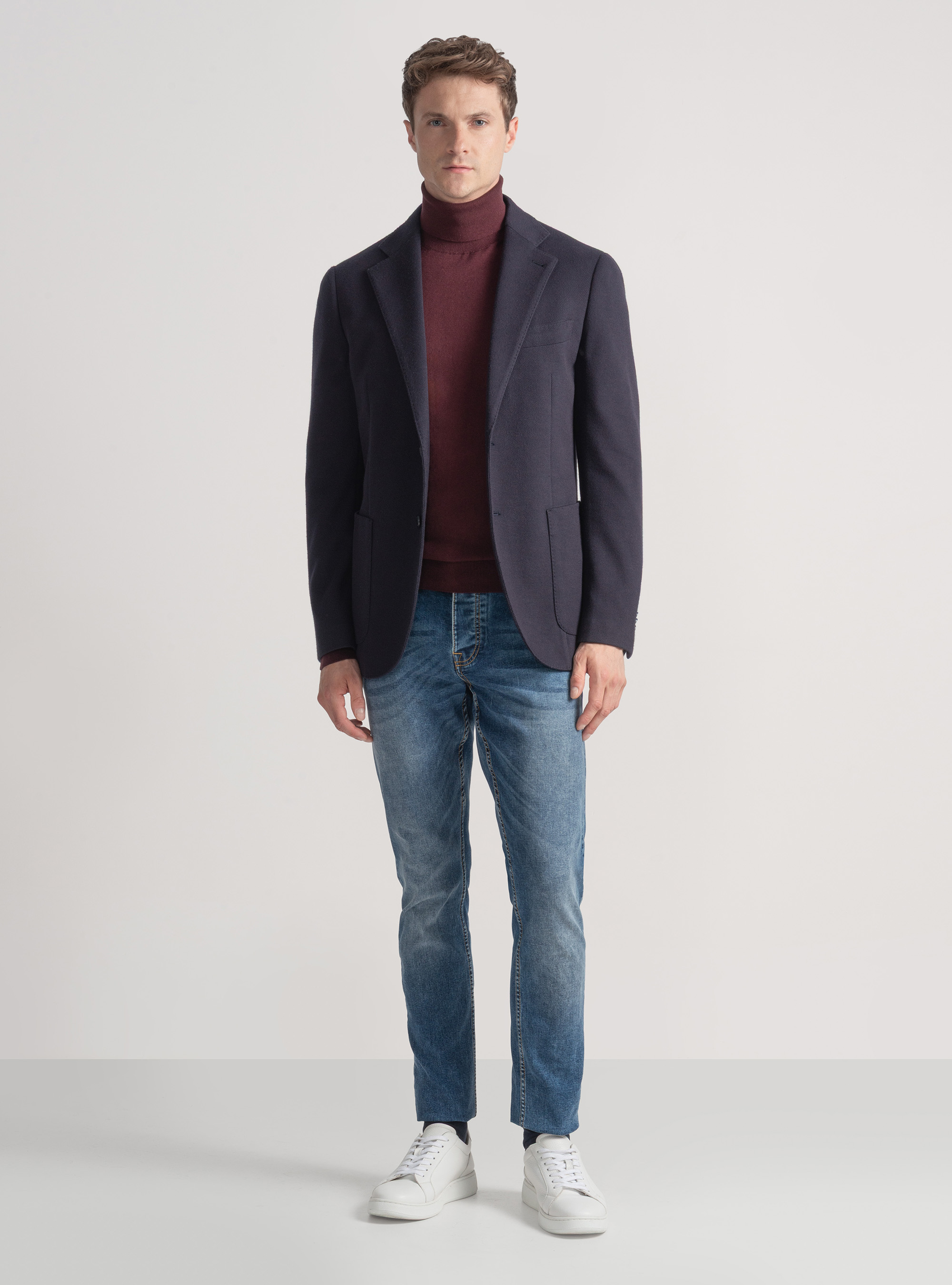 Americana de jersey, AZUL MARINO