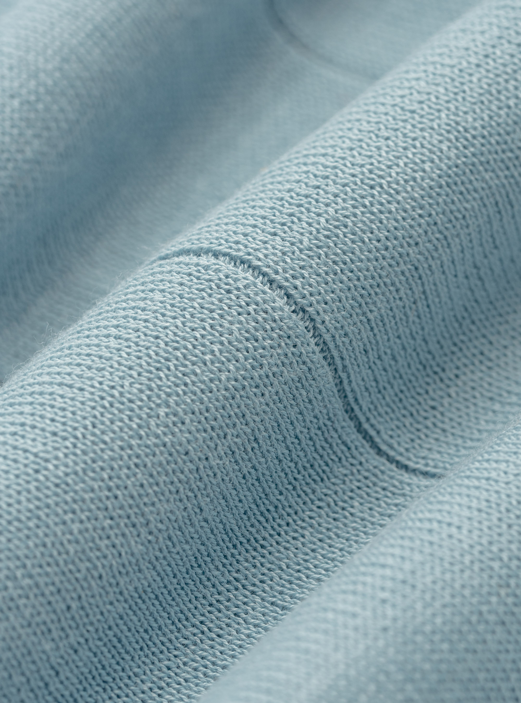 Pure cotton jersey in flat rib, LIGHT BLUE