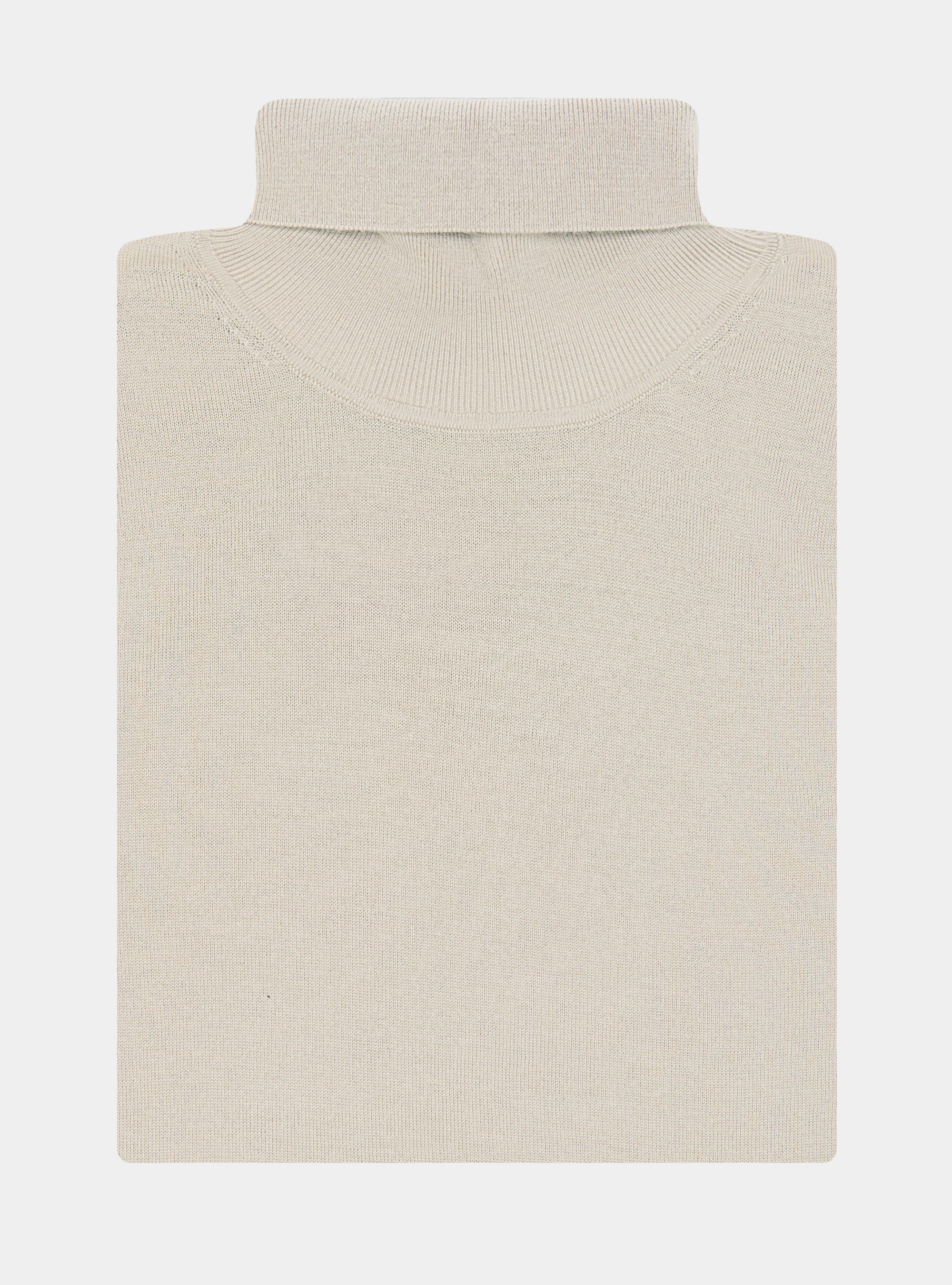 Dolcevita in pura lana merino extrafine, SABBIA