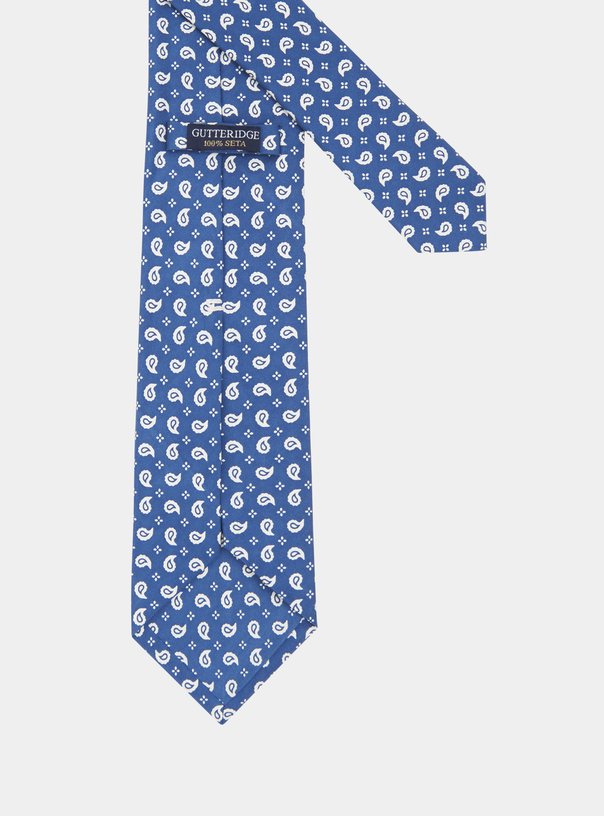 Cravatta in seta stampa paisley, INCHIOSTRO