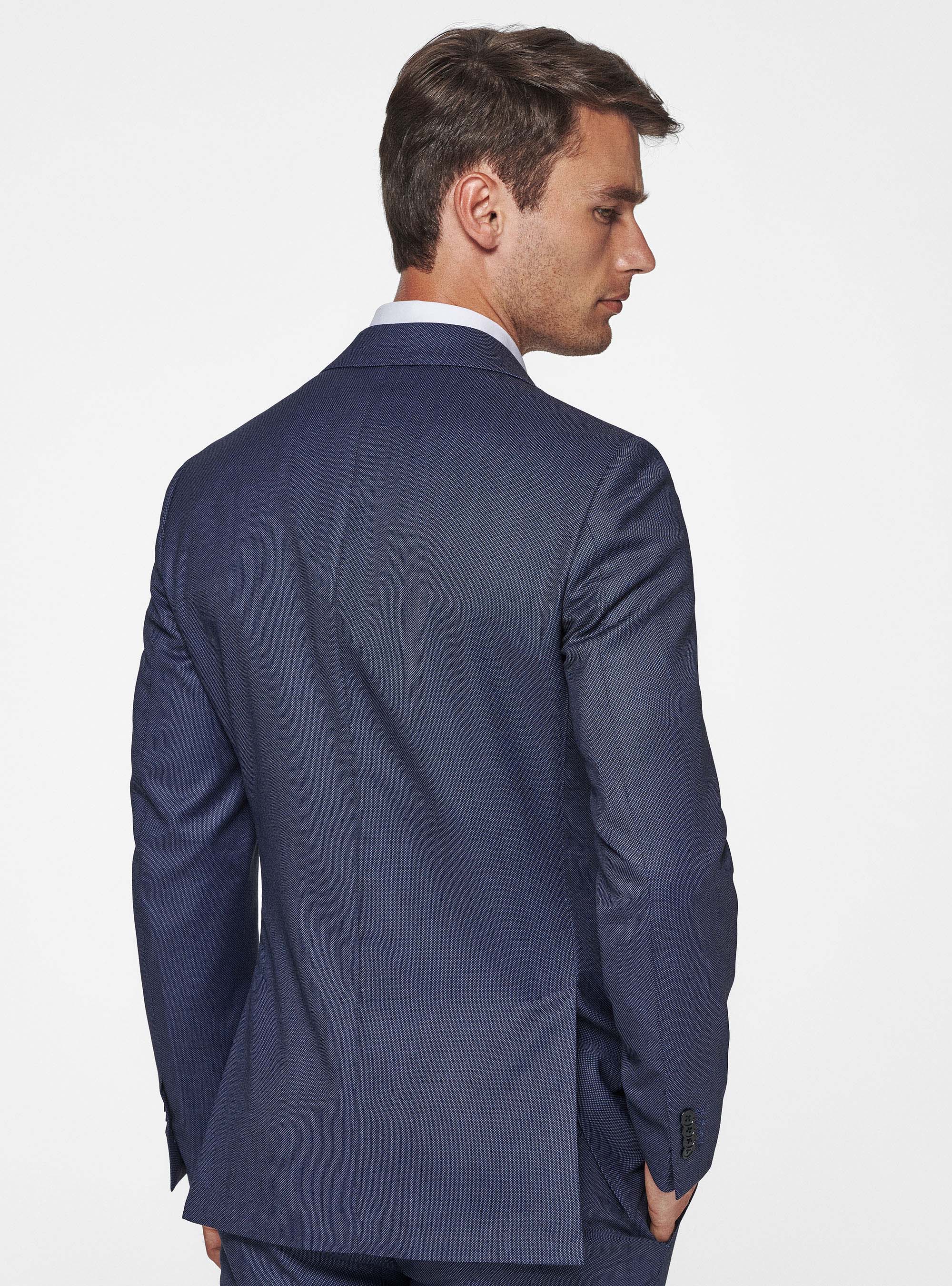 Veste en pure laine à oeil de perdrix, ENCRE