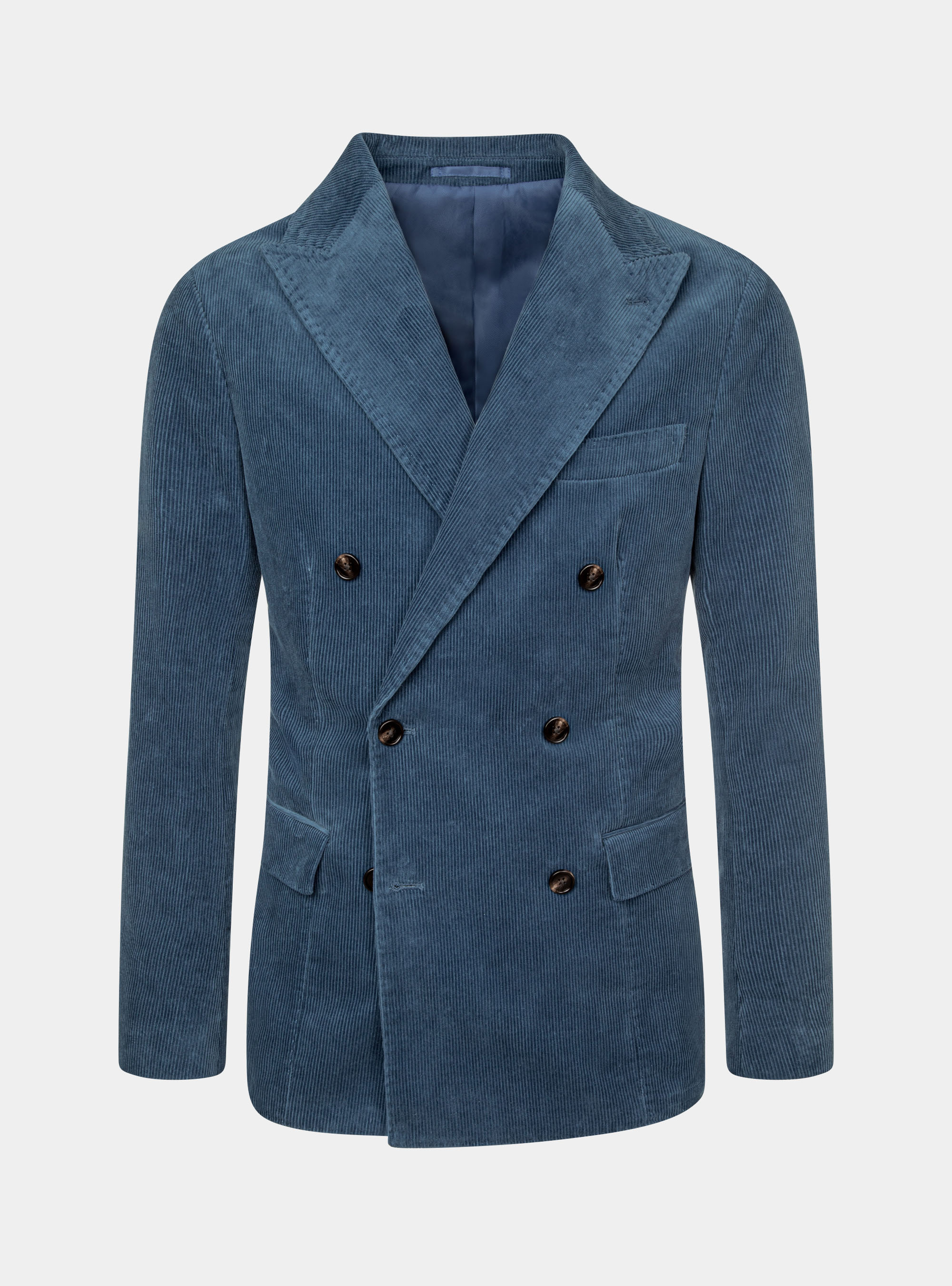 Giacca doppiopetto in velluto, 0243C DENIM