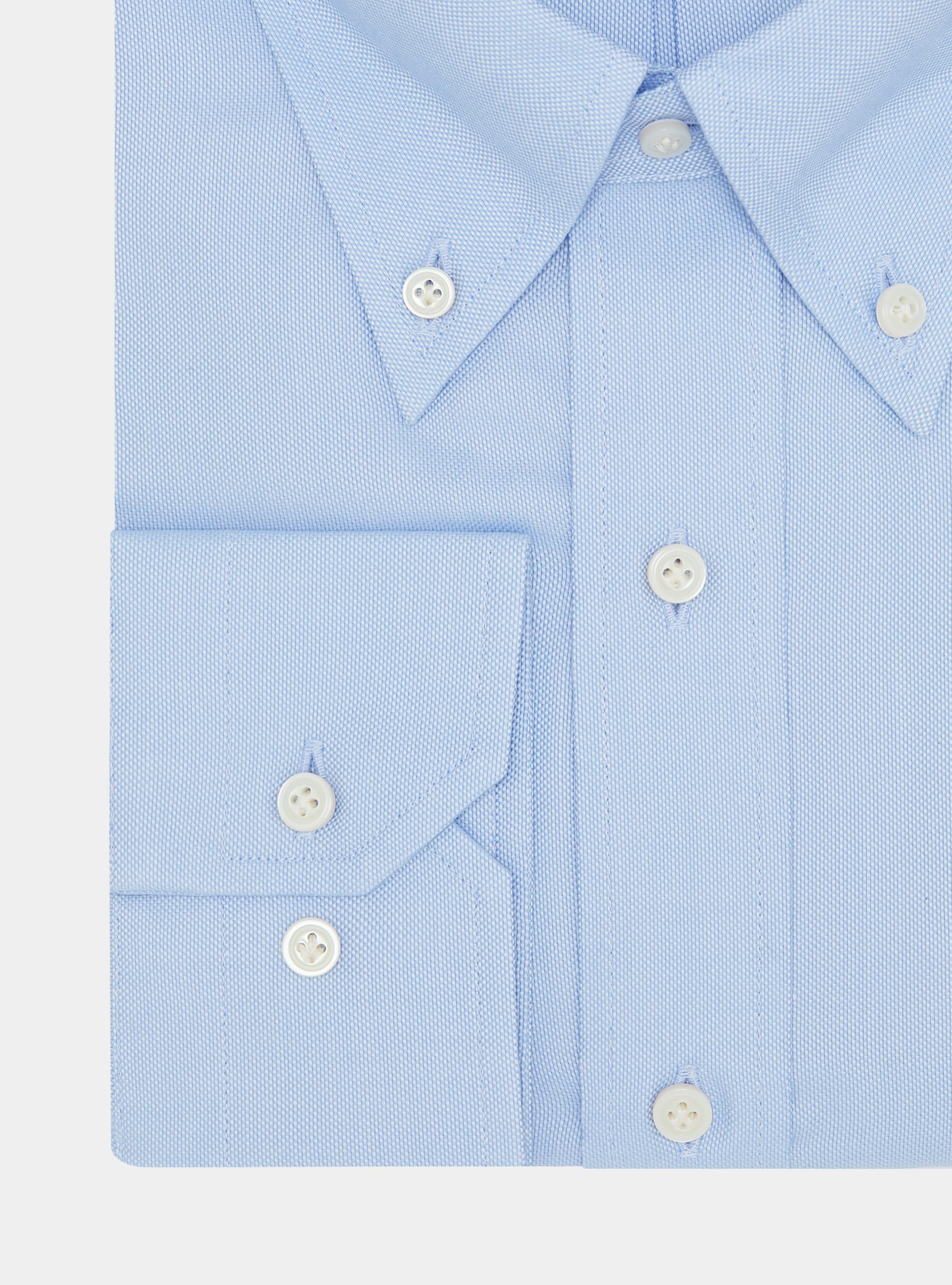 Camicia confortevole in oxford di cotone, AZZURRO