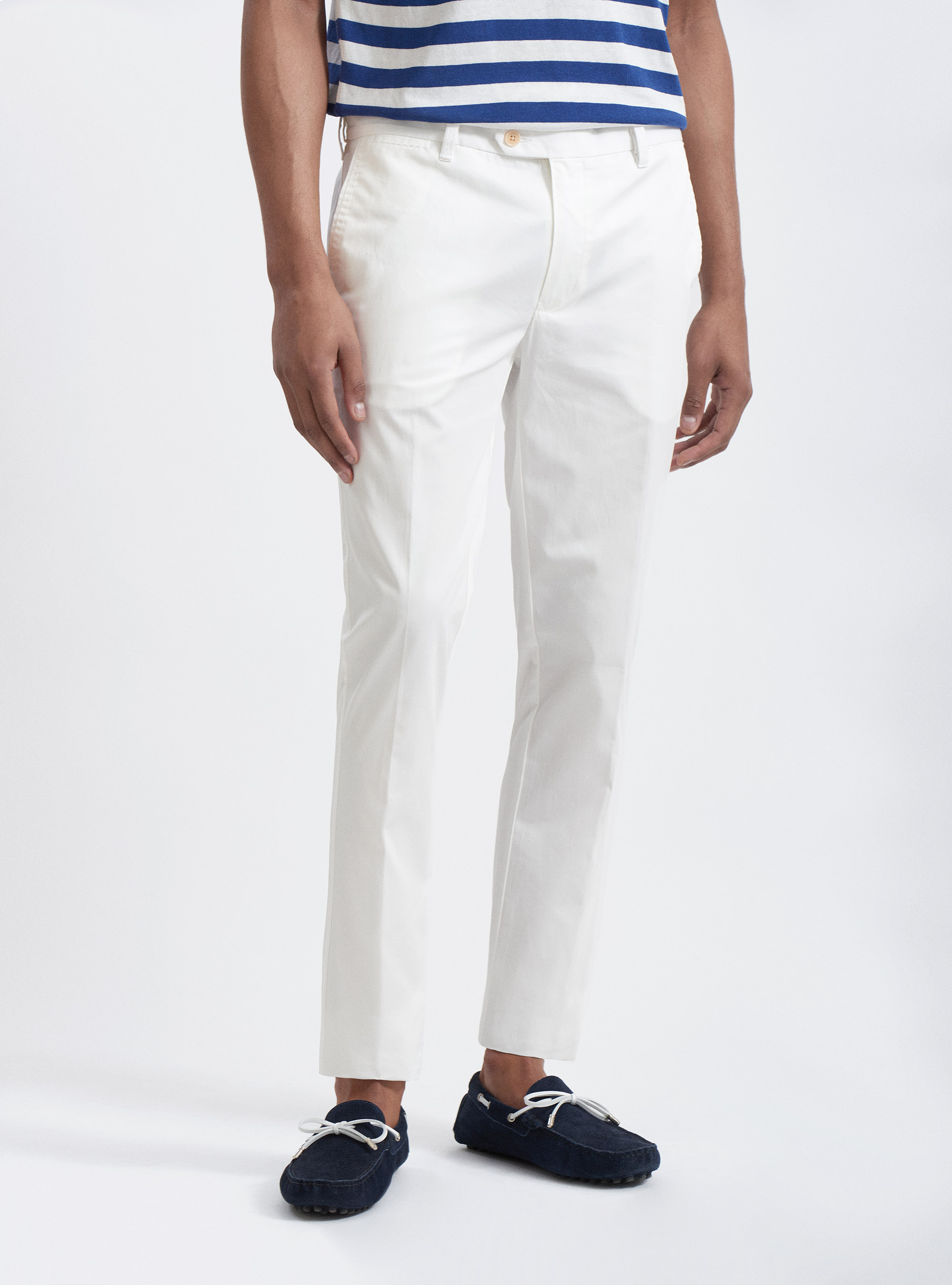 Lightweight cotton twill chino trousers