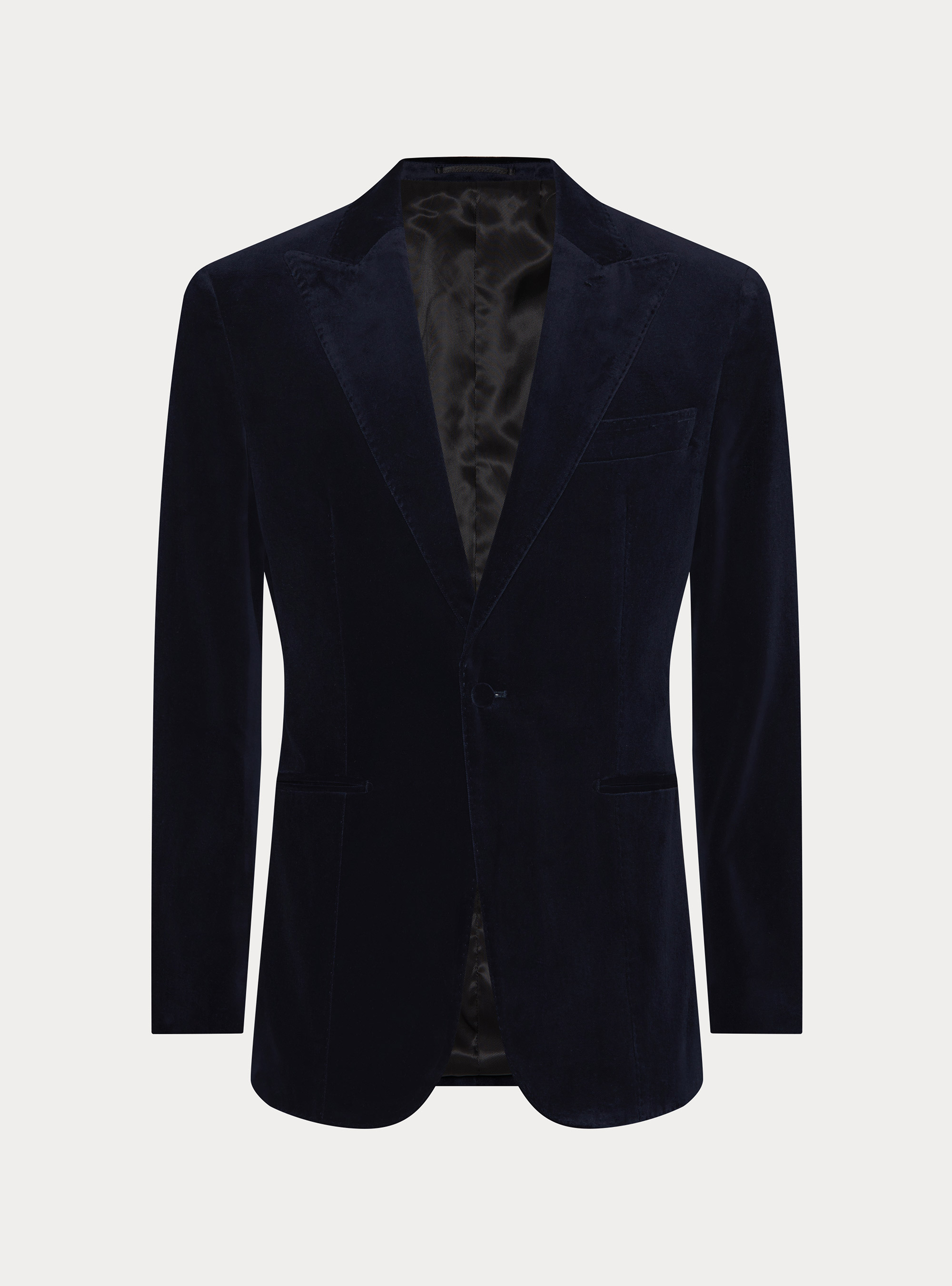 Giacca smoking per abito in velluto liscio, BLU NAVY