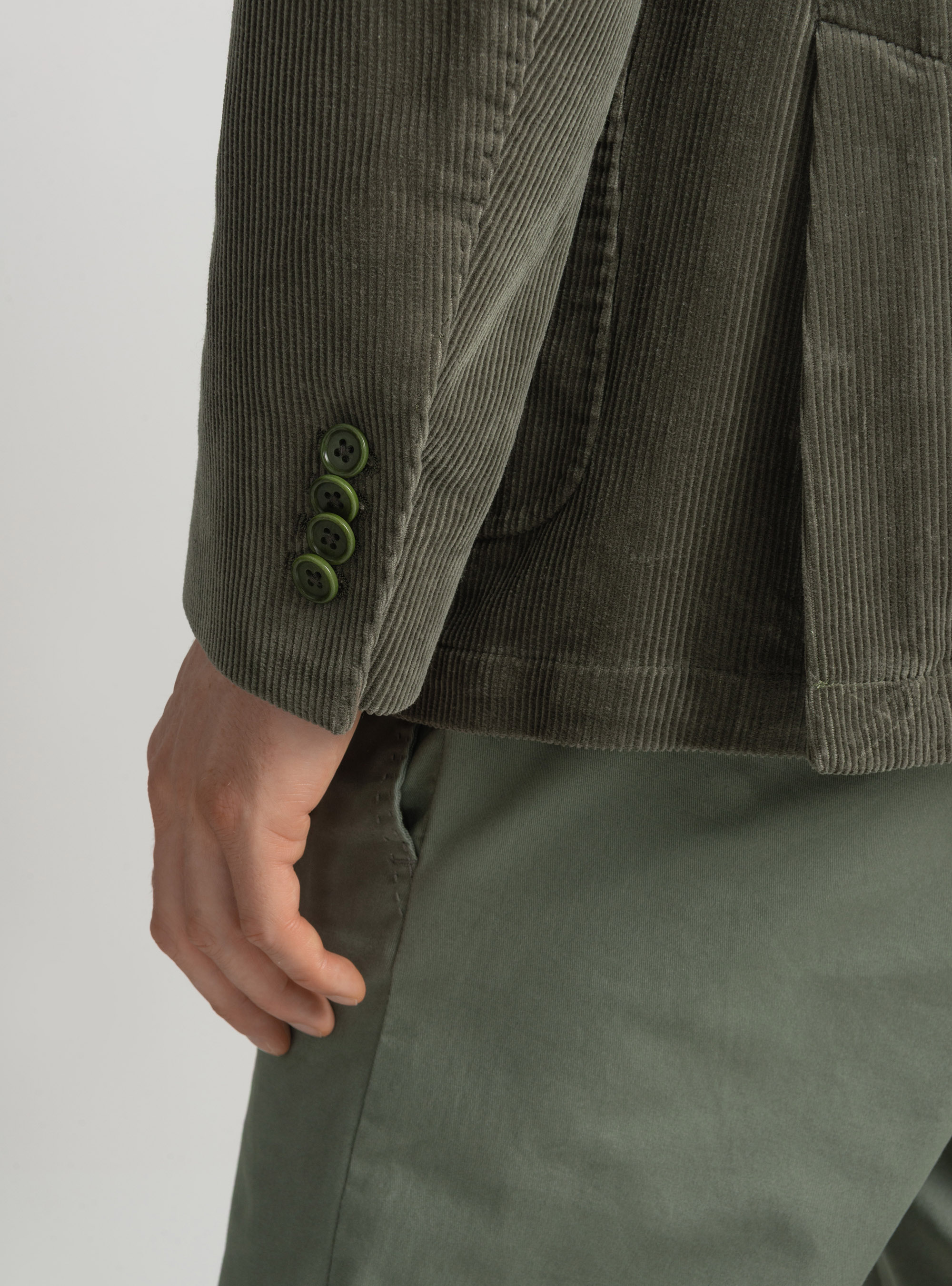 Giacca in velluto, VERDE