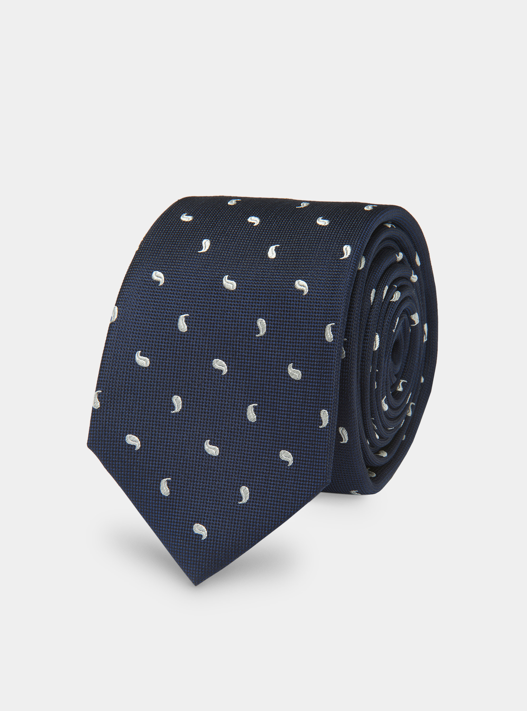 Cravatta disegno 100% seta, BLU NAVY