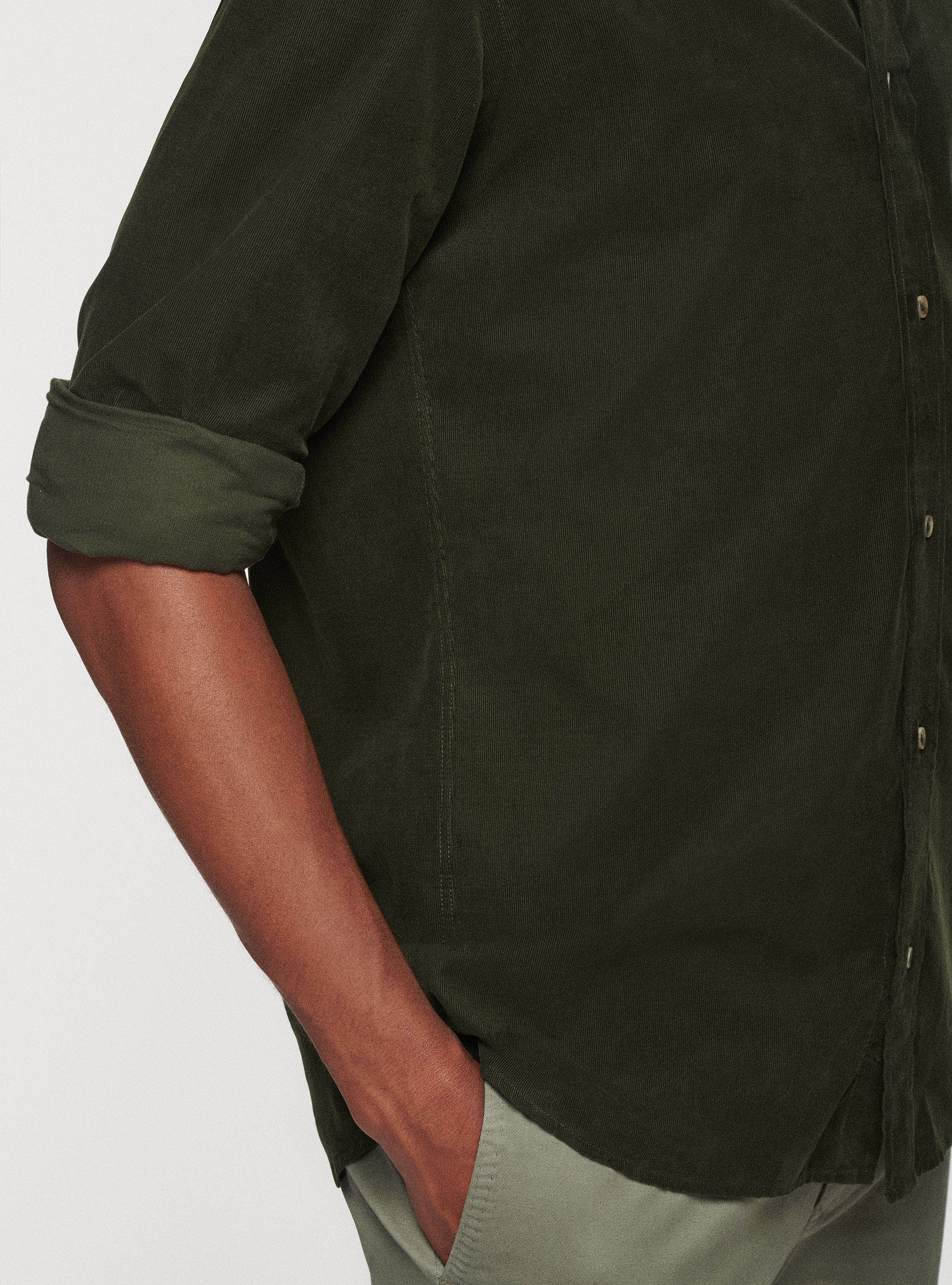 Camicia in velluto a costine, MILITARE 0609C