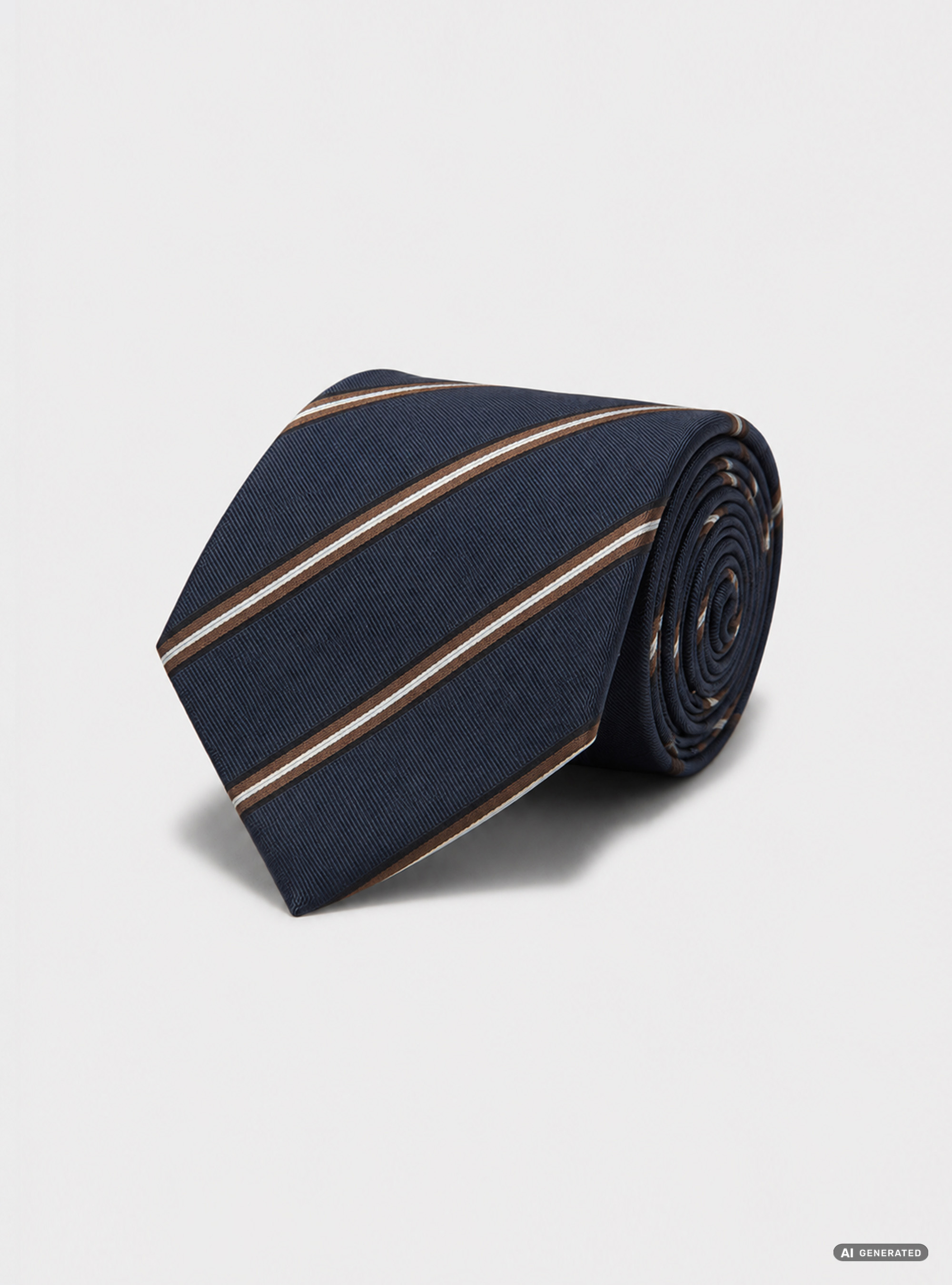 Cravatta in twill di seta rigata, NAVY BLUE
