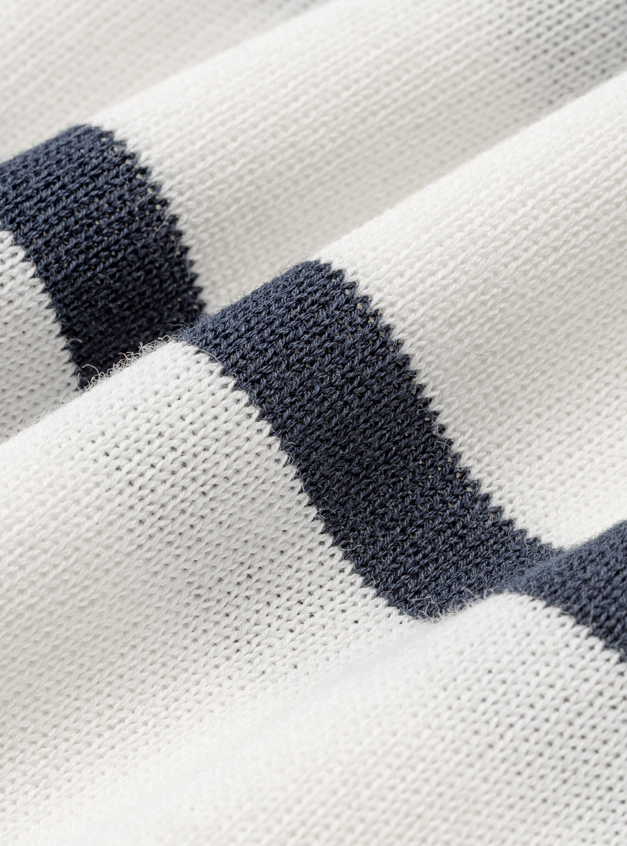 Pullover in maglia a righe, BIANCO