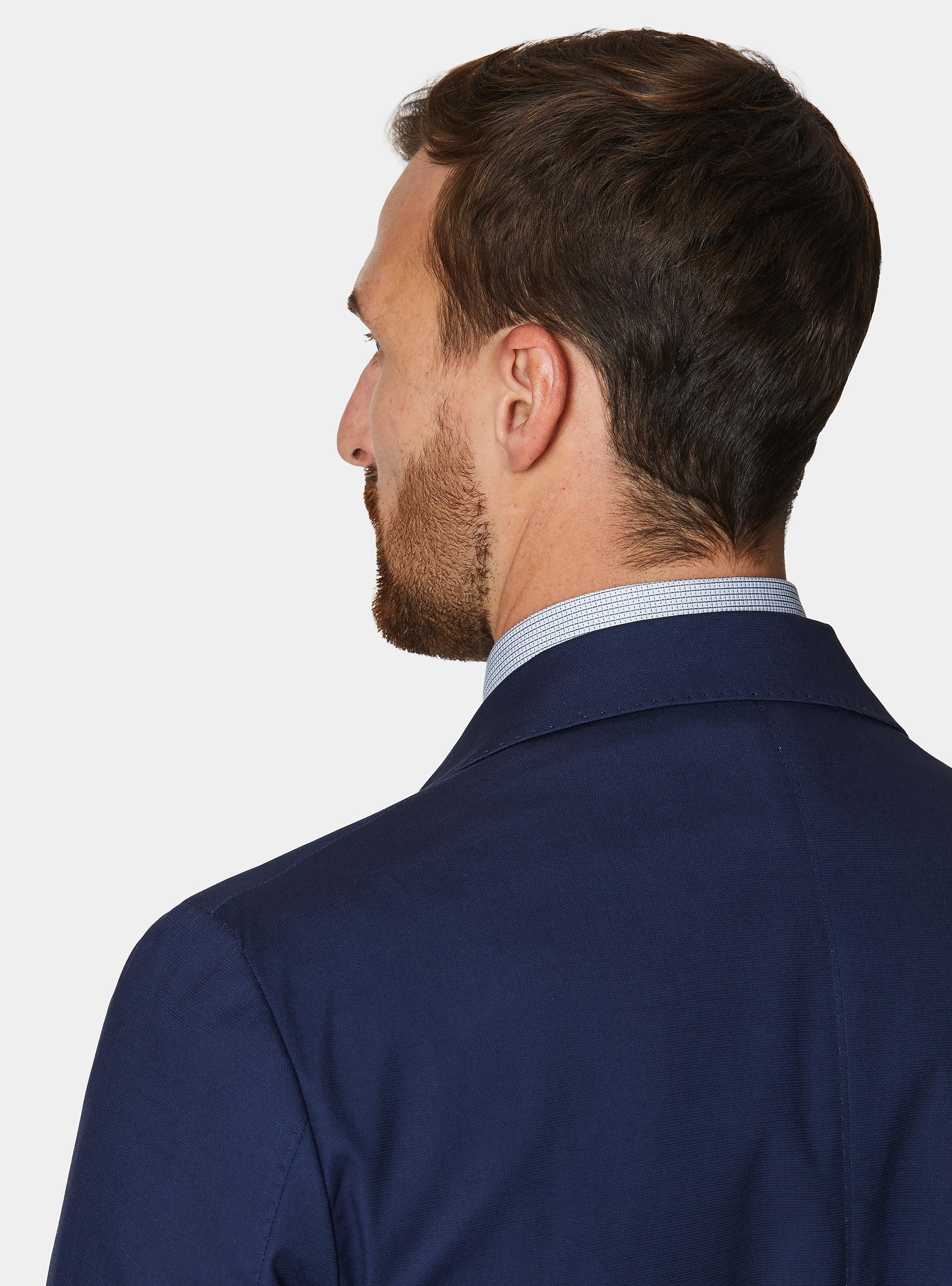 Cotton suit blazer, BLUE