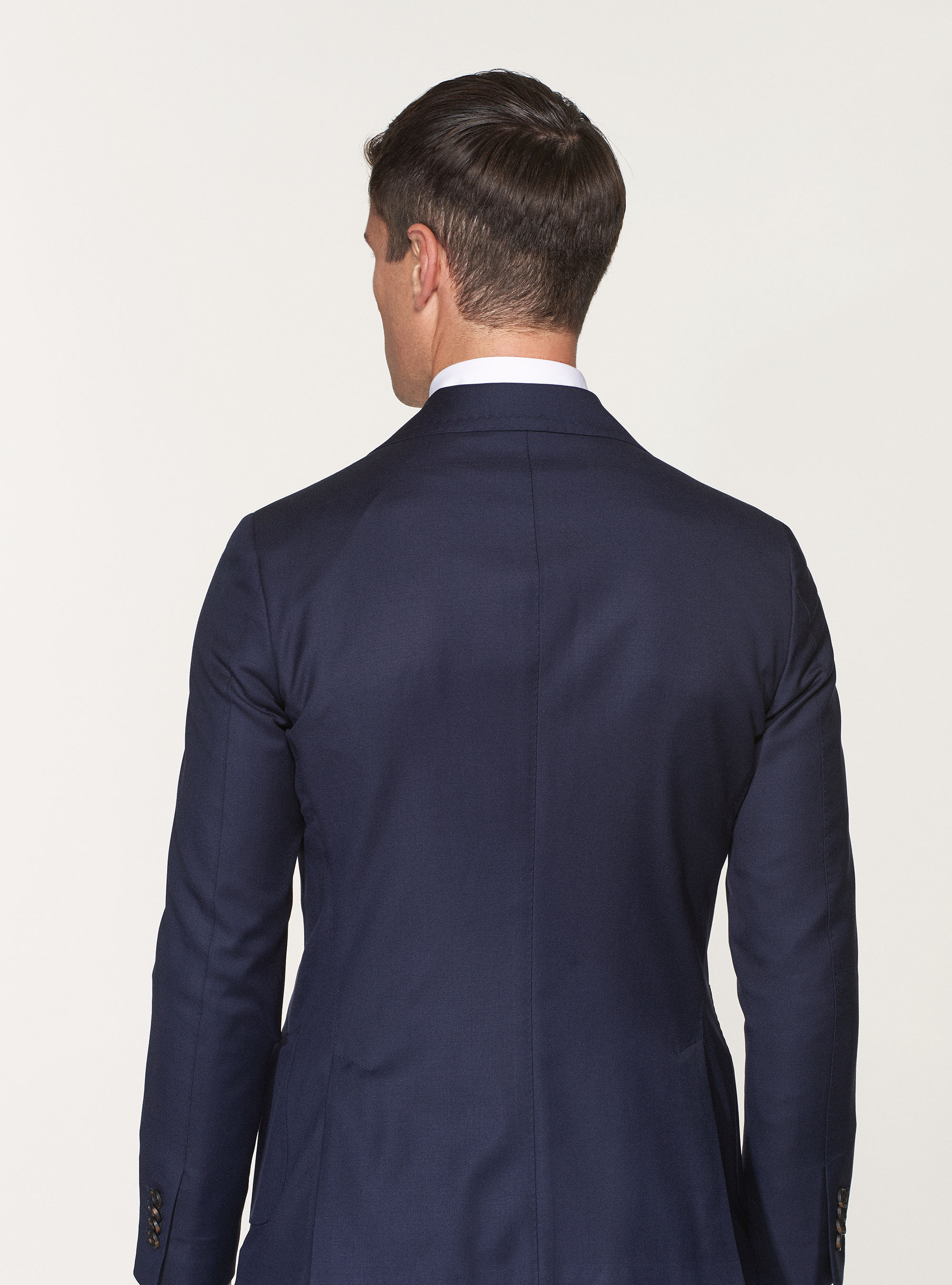 Giacca doppiopetto in lana superfine 110's Vitale Barberis Canonico, BLU NAVY