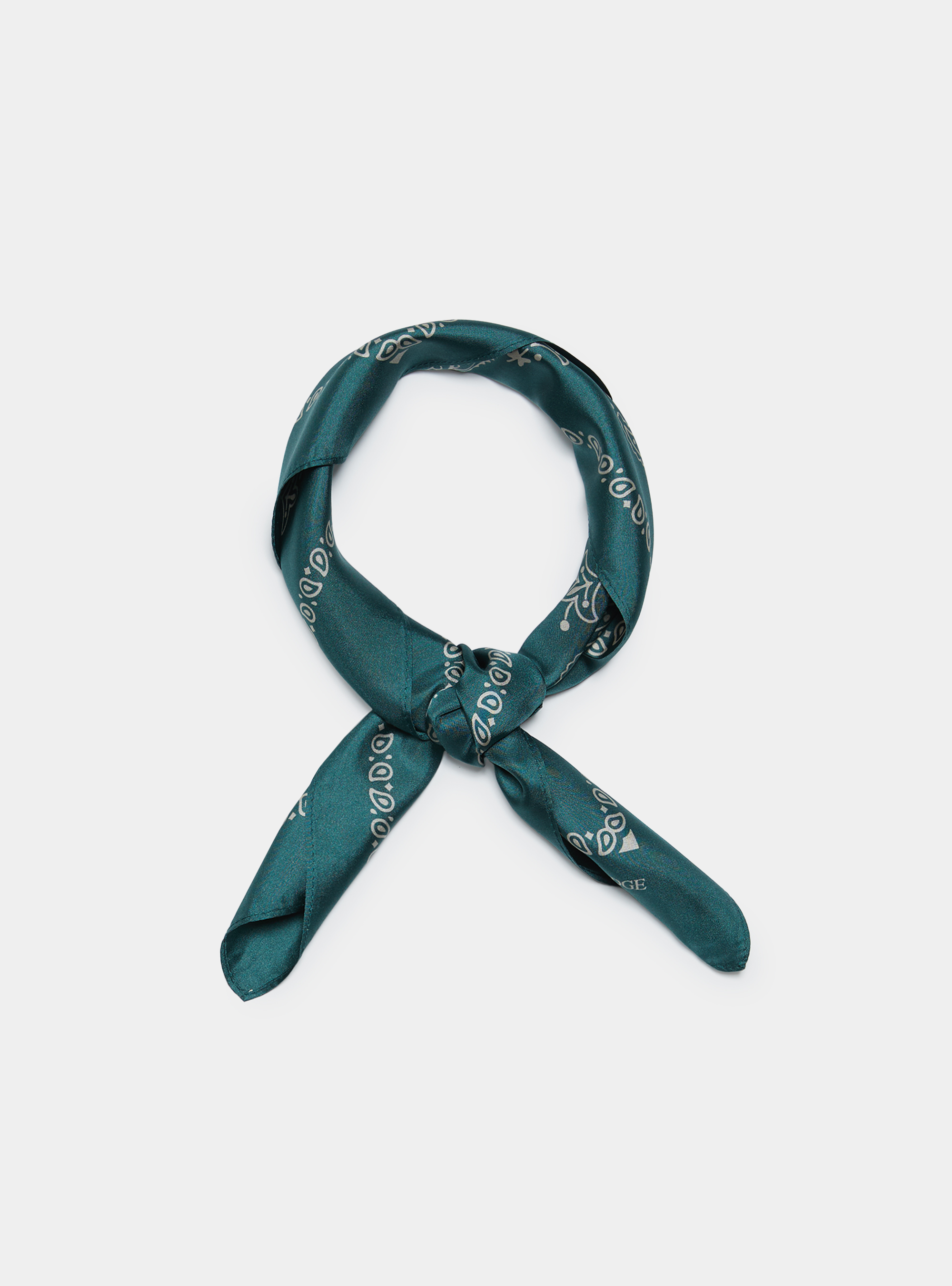 Foulard in seta fantasia bandana, VERDE