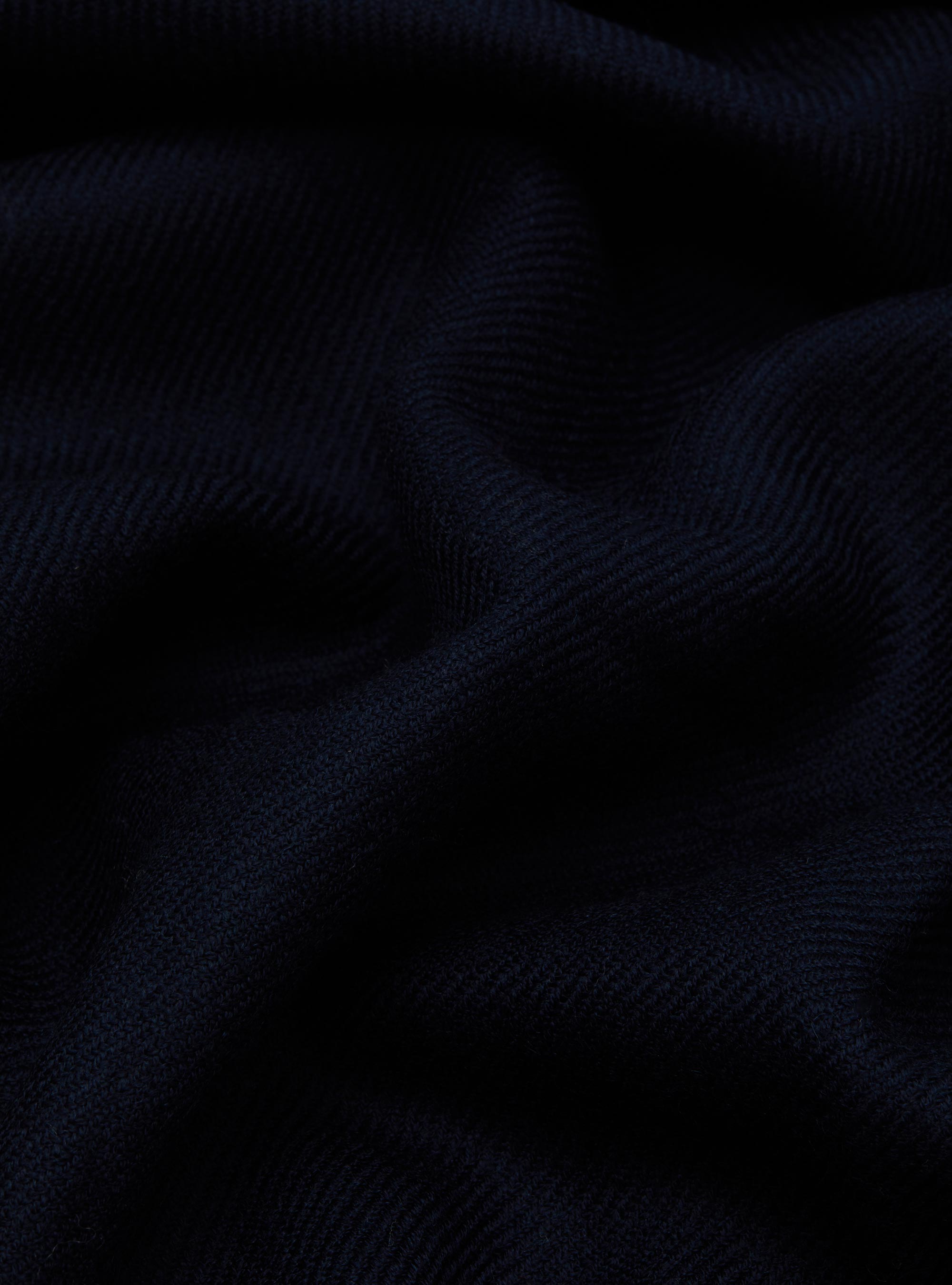 Sciarpa in lana con ricamo, BLU NAVY