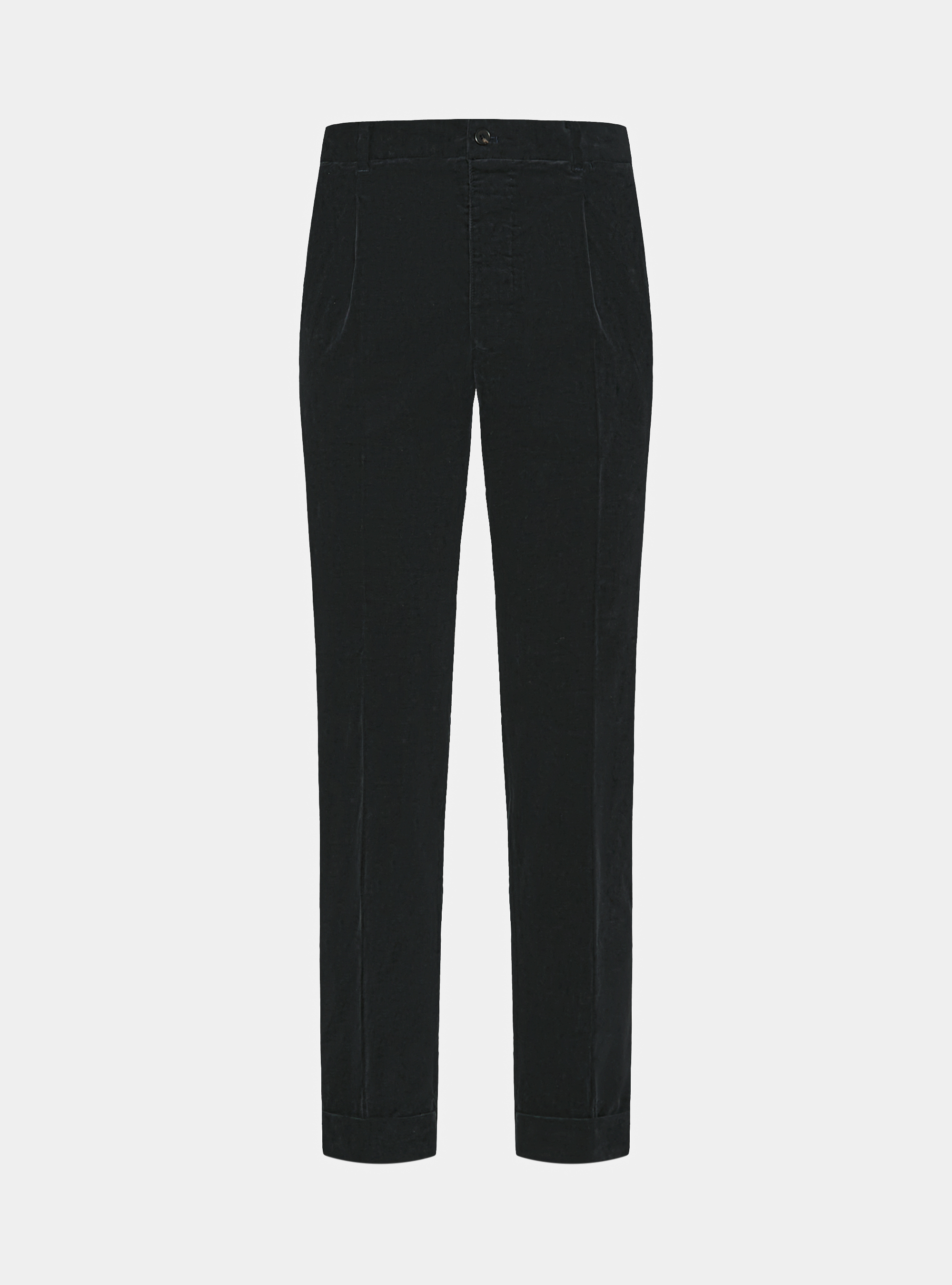 Pantalón elástico de rayas milleraies de terciopelo, AZUL MARINO