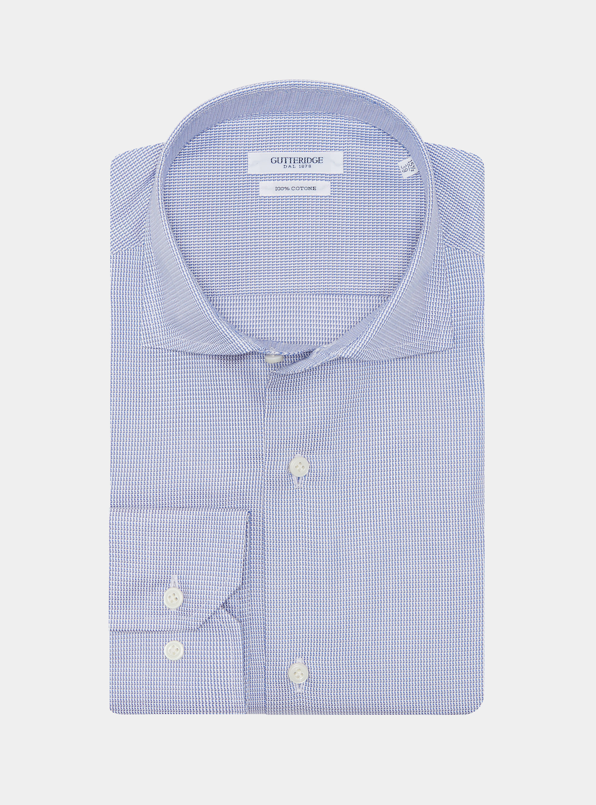 Textured cotton shirt, BLUE
