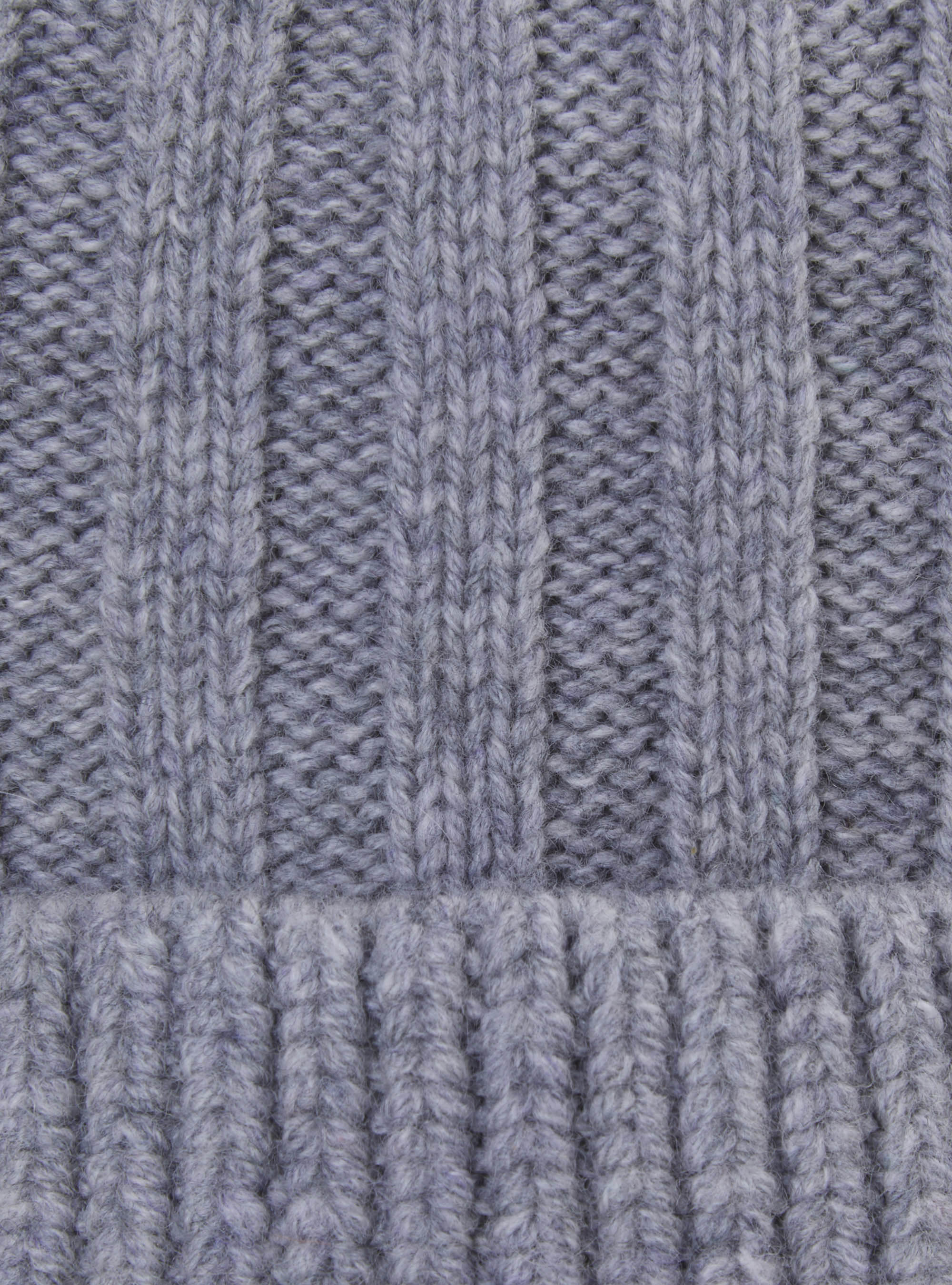 Berretto costa inglese in pura lana e cashmere, GRIGIO MELANGE 0151C