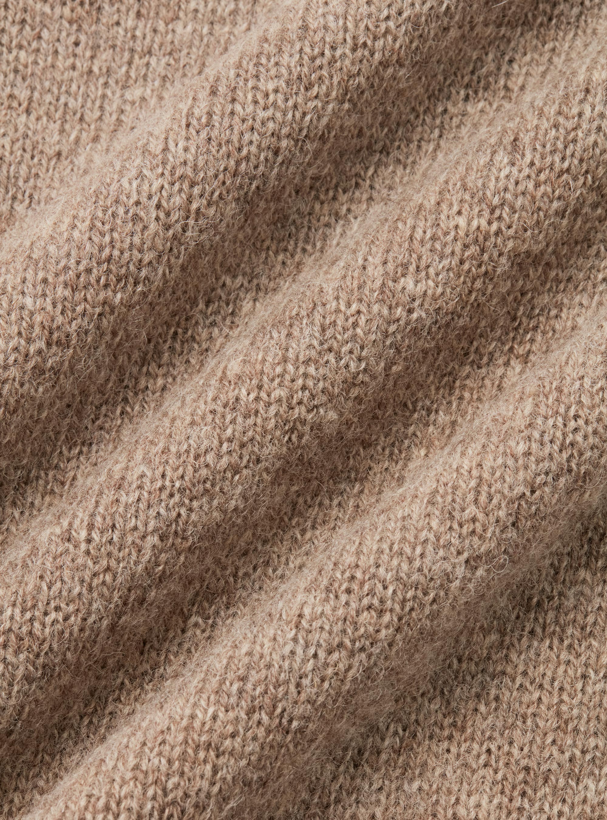 Shetland wool crew-neck sweater, MUD