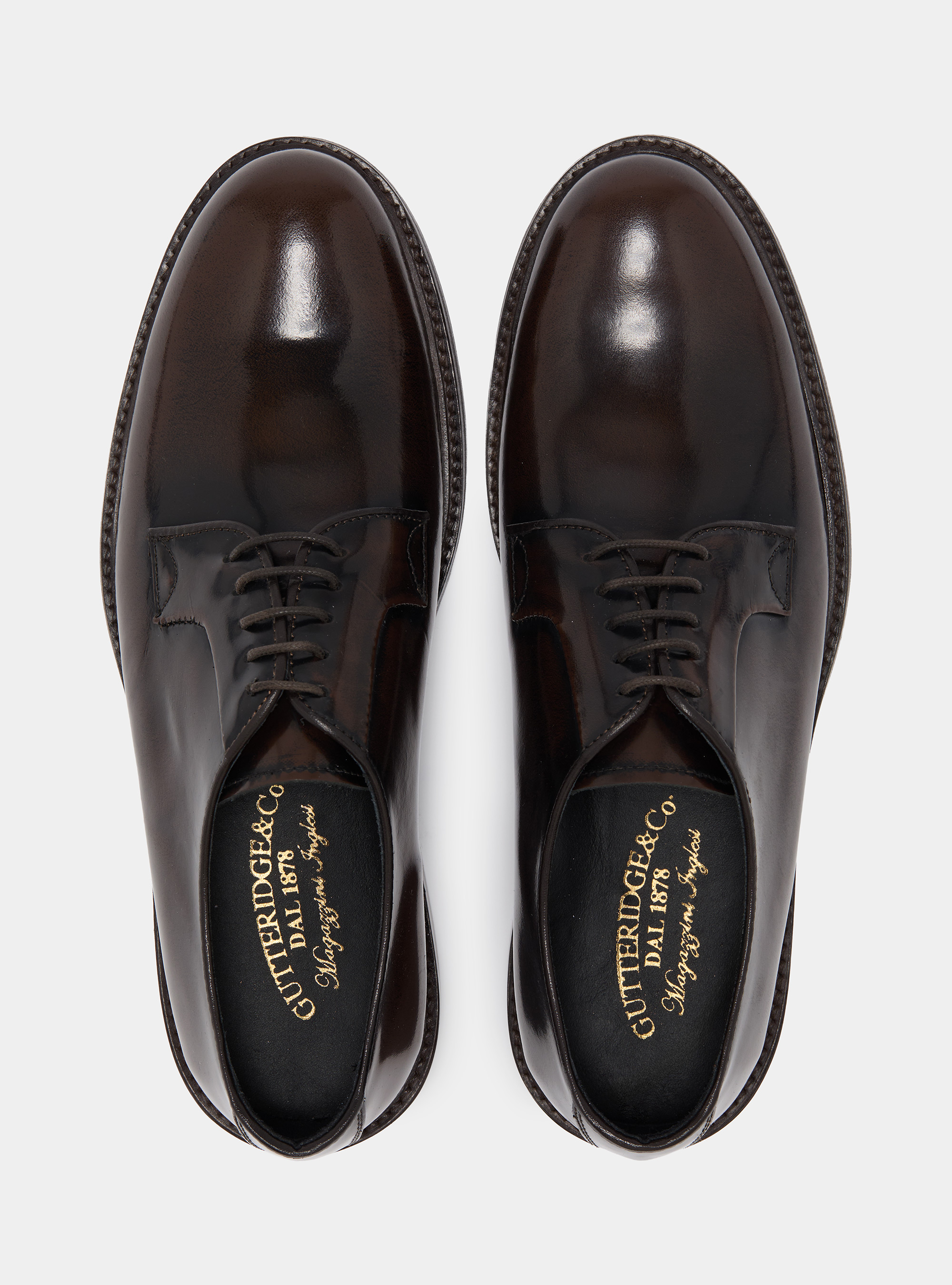 Derby in pelle abrasivata, BROWN